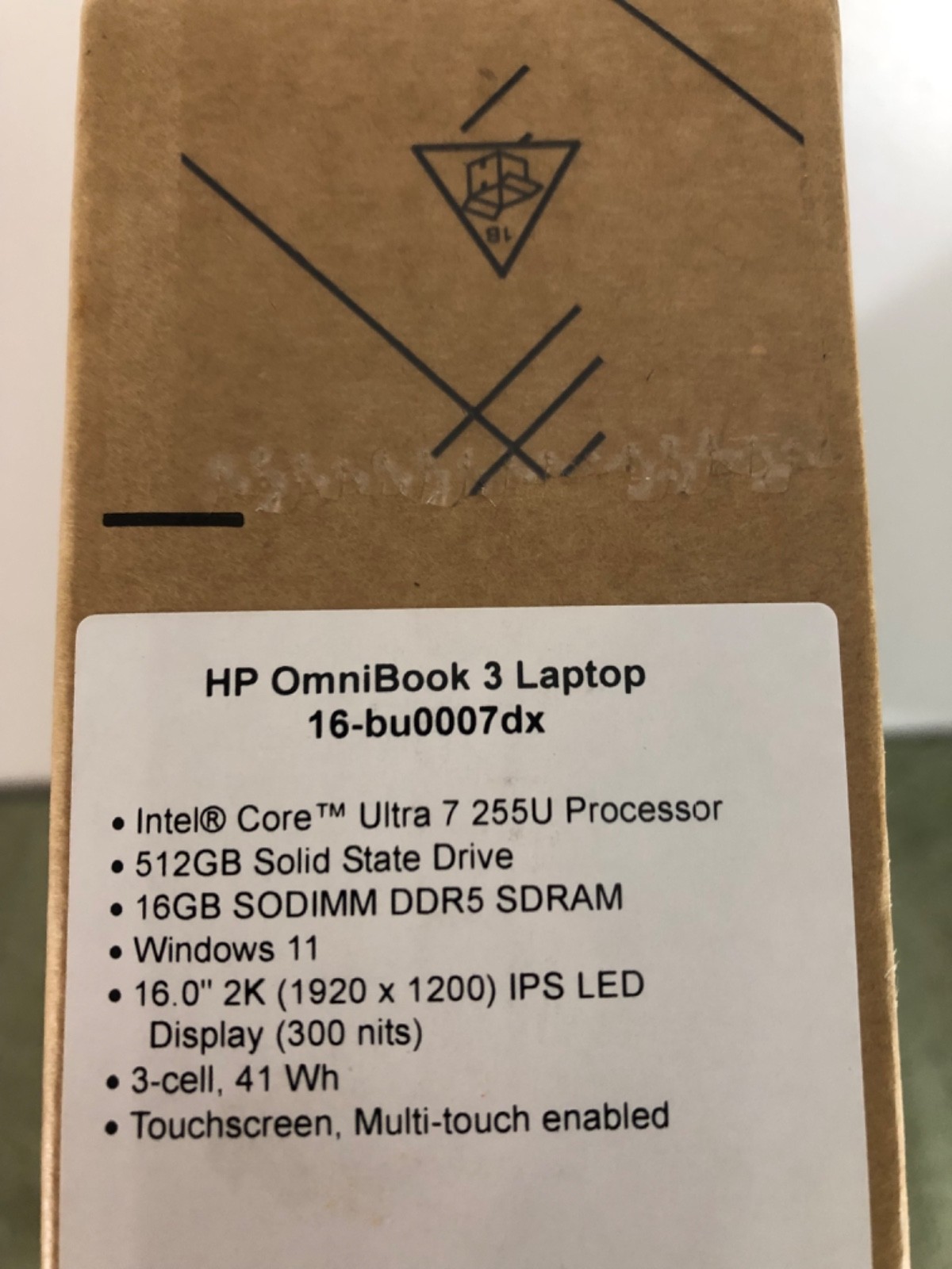 New HP OmniBook 3 16″ 2K Touchscreen Laptop Core Ultra 7 255U (2025) 16GB, 512GB