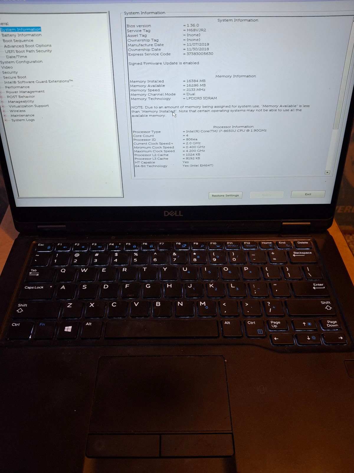 Dell Latitude 7390 2-in-1 Core i7-8650U 1.90GHz 16GB 512GB NVMe Win 11 Pro Touch