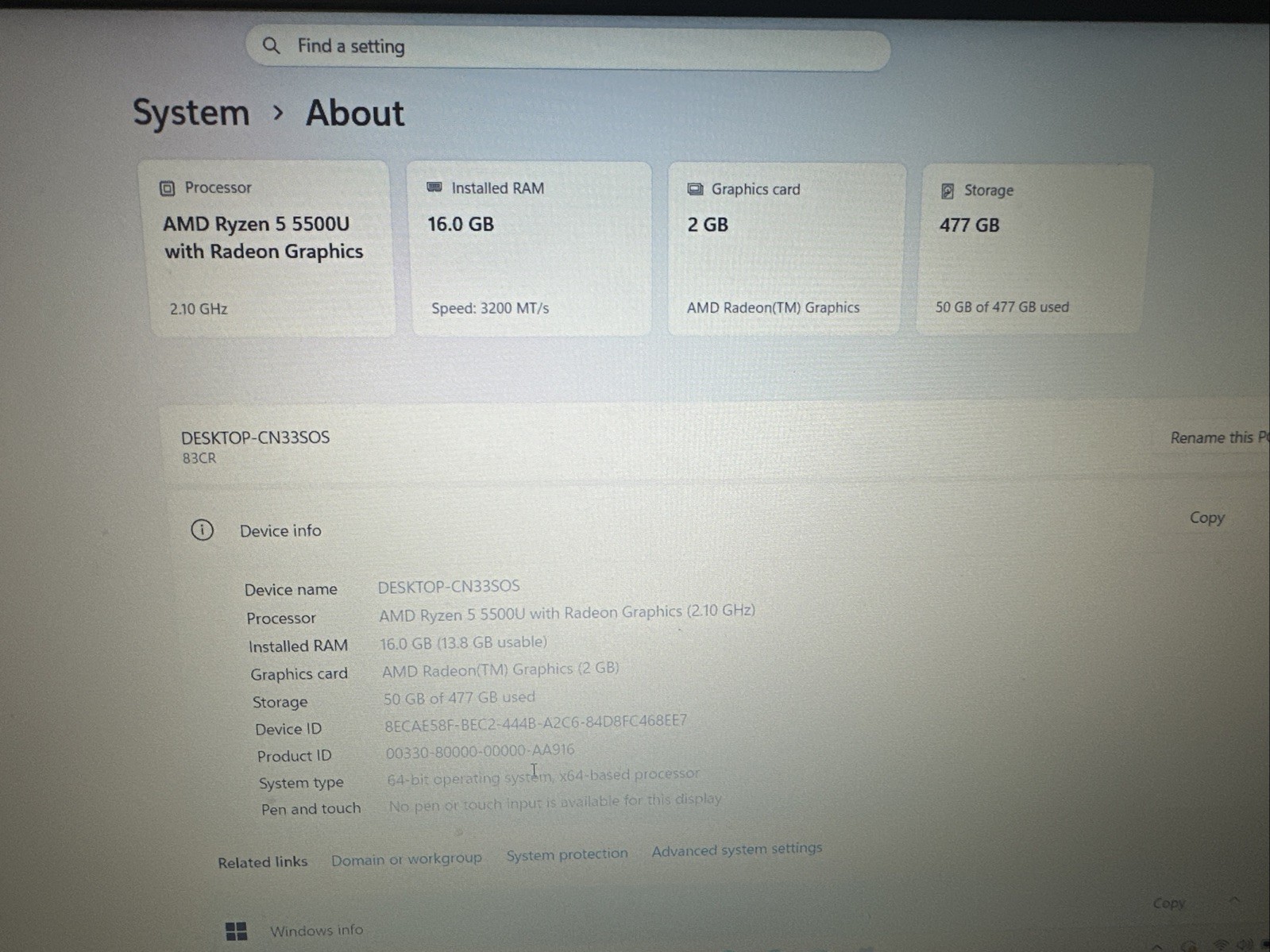 Lenovo IdeaPad 1 Laptop 15.6” FHD Display, AMD Ryzen 5 5500U, 16.0 Ra, 512GB SSD