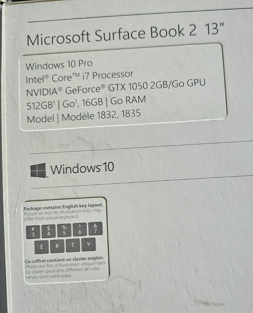 Microsoft Surface Book 2 13.5″ i7-8650U 1.9GHz 16GB RAM 512GB SSD GTX 1050