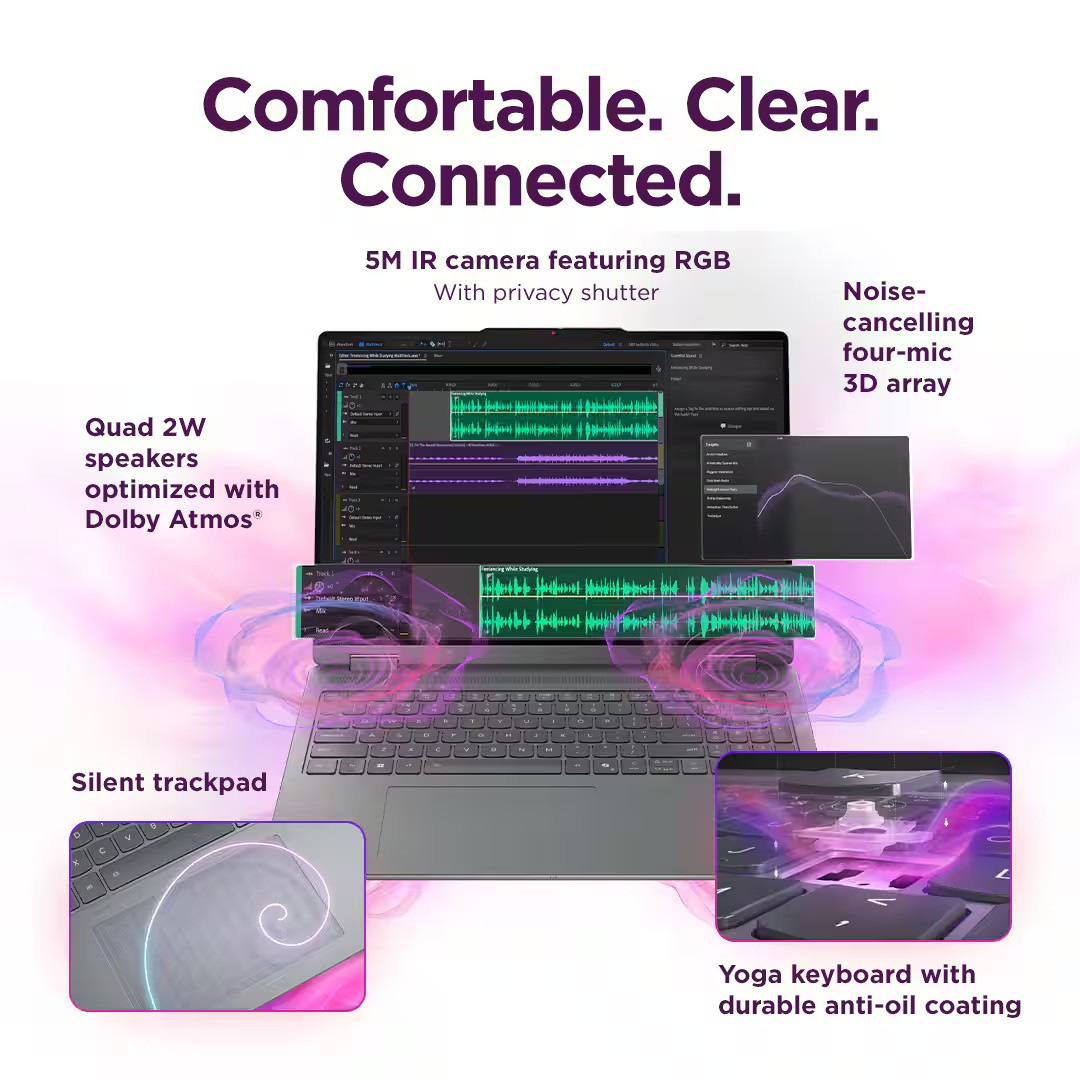 Lenovo – Yoga 7i 2-in-1 16″ 2K OLED Touchscreen Laptop – Intel Core Ultra 7 3…