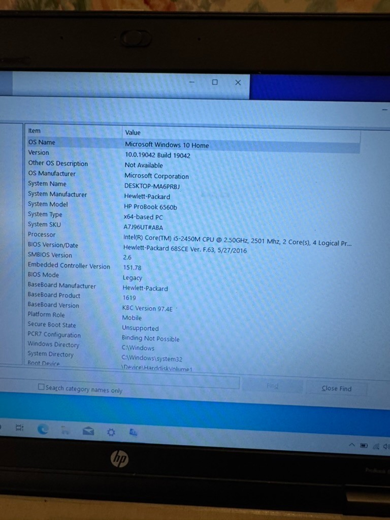 HP ProBook 6560b – i5-2450M / 4GB RAM / 180GB SSD / Windows 10