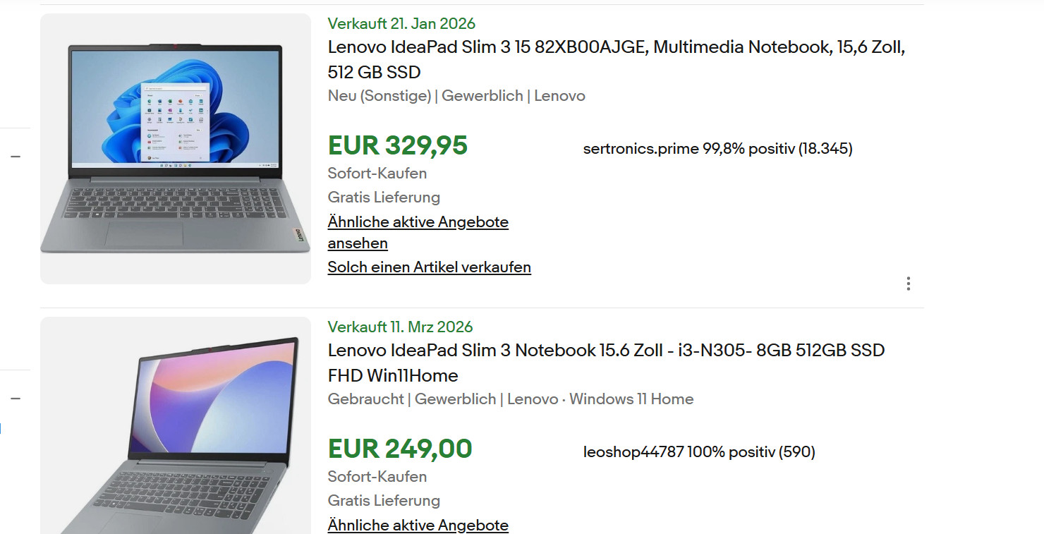 BJ 2025 Lenovo Notebook IdeaPad Slim 3 15IAN8, 15.6 inch, Full HD, win11 pro