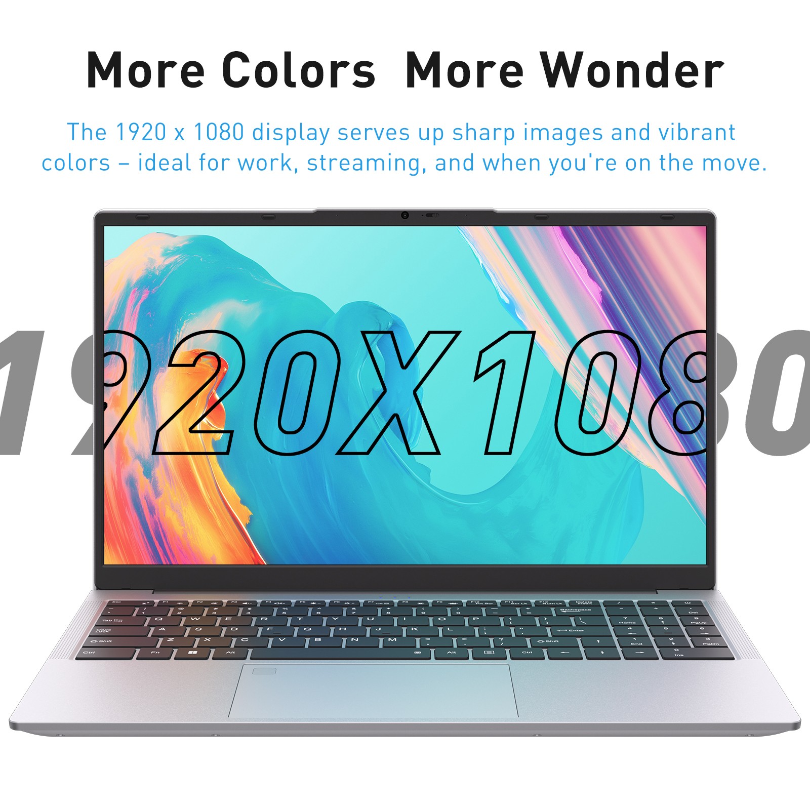 15.6″ FHD Laptop Win 11 Pro 3050E 32GB RAM 1TB SSD Fingerprint Backlit Keyboard