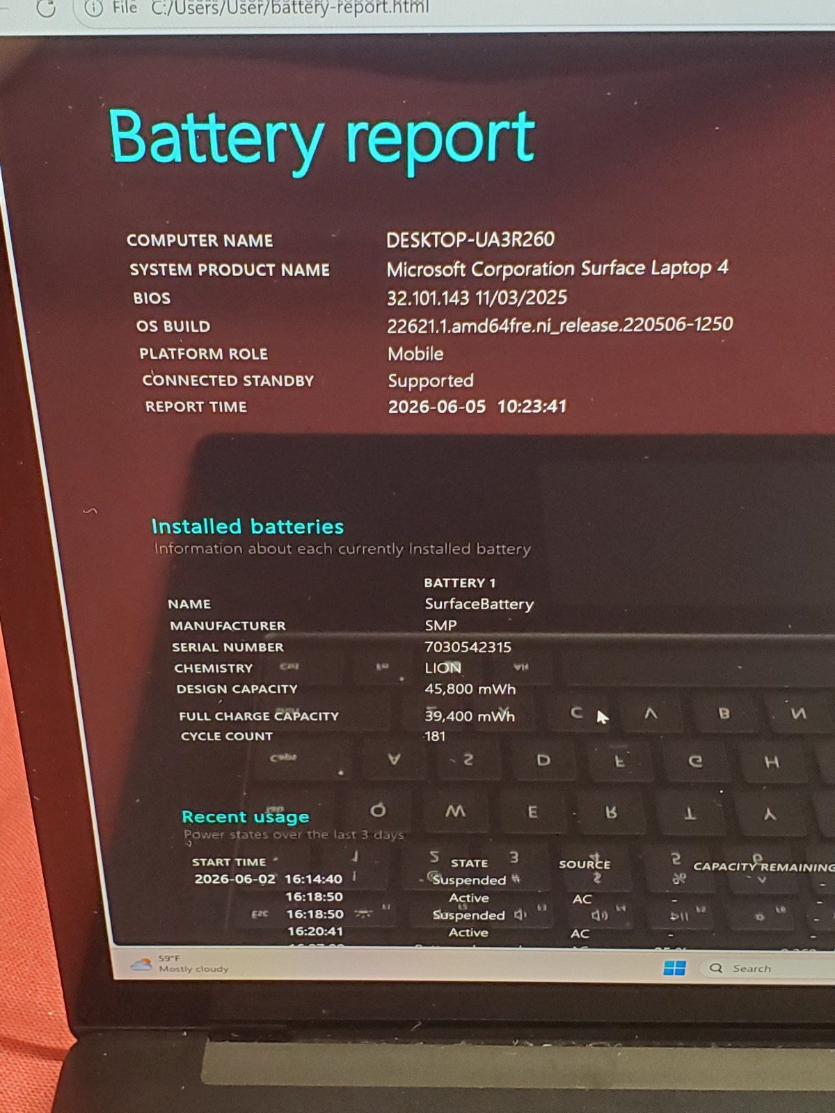 Surface Laptop 4 15″ i7 1185G7 3.00GHz/ 16GB / 512GB SSD #2840