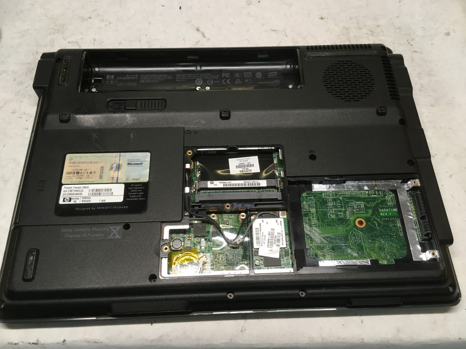 HP Presario V66620us 15″ [AS IS] AMD Athlon 64 X2 Dual Core @ 1.8 GHz – JZ