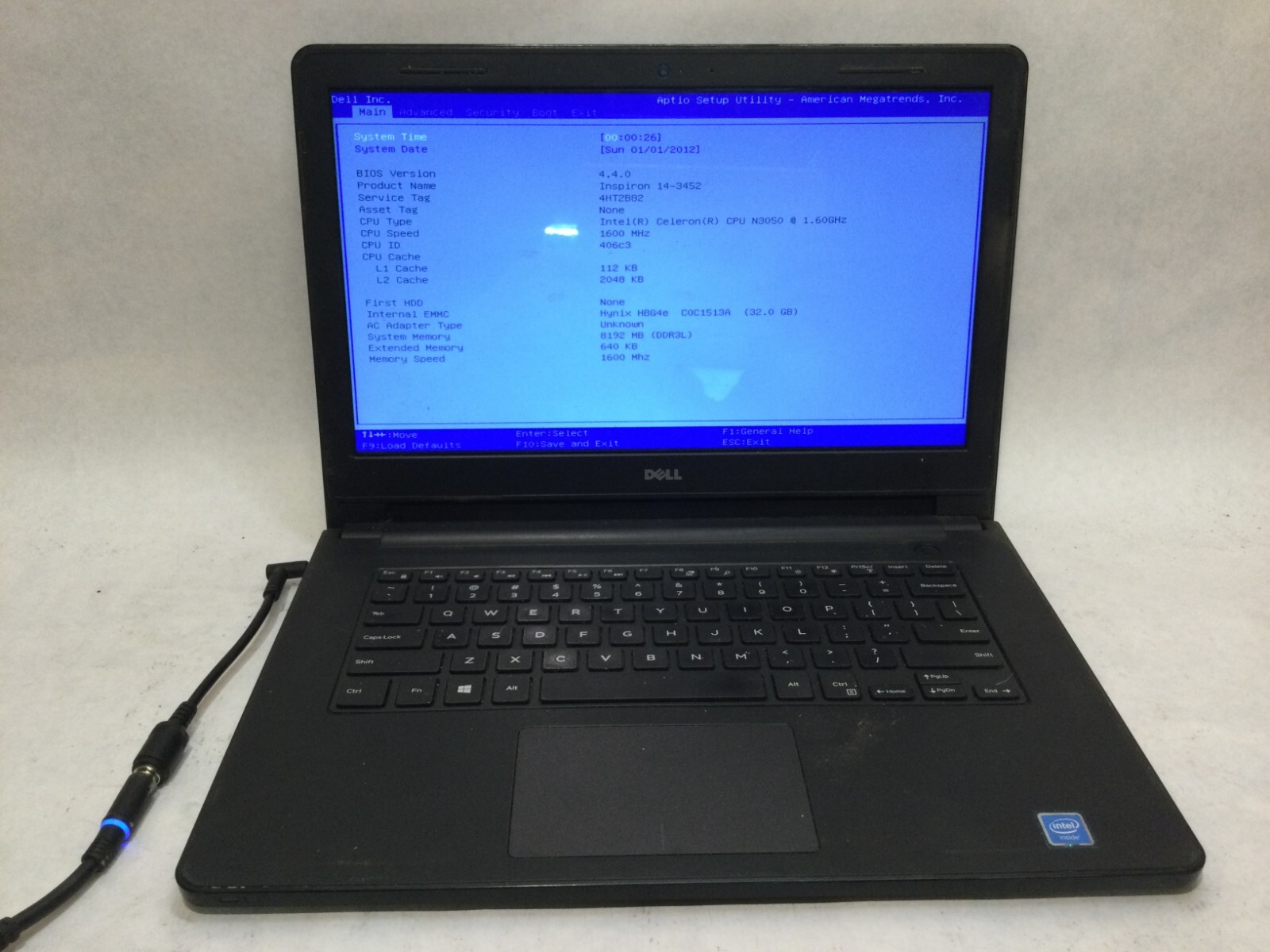 Dell Inspiron 14-3452 14” / Intel Celeron N3050 @ 1.60GHz / (MISSING PARTS!) -MR
