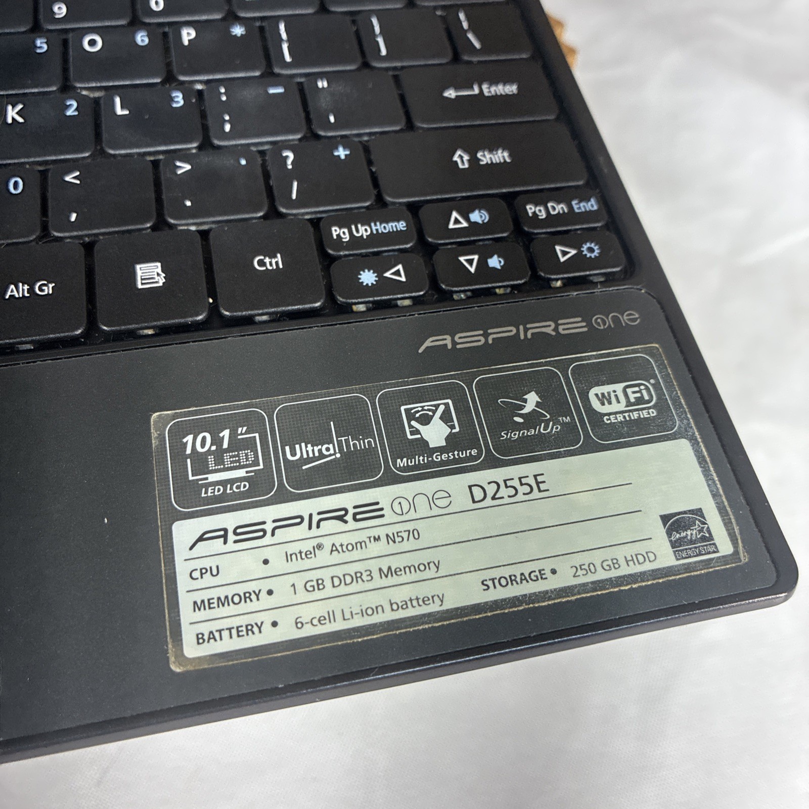 Acer Aspire One D250 Kav60 Laptop Computer Bad screen- For Parts Or Repair