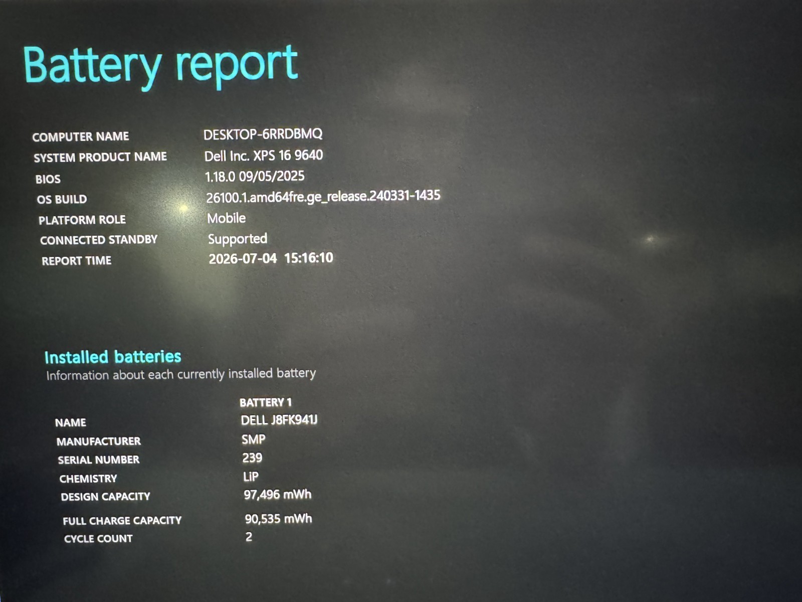 Dell XPS 16 9640 Ultra 7 155H, 16GB RAM, 1TB SSD, RTX 4050, 120Hz FHD+ – Great