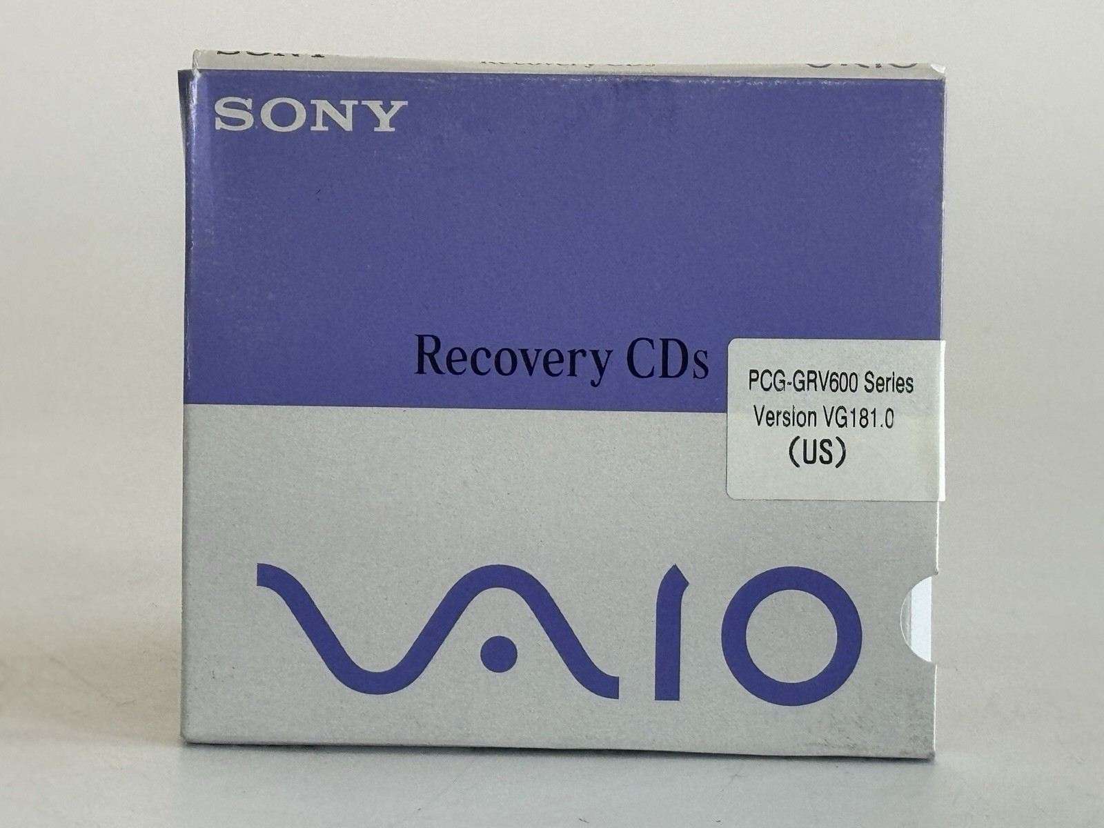 Sony VAIO PCG-GRV600 Recovery CDs VG181.0 US — Brand New Sealed