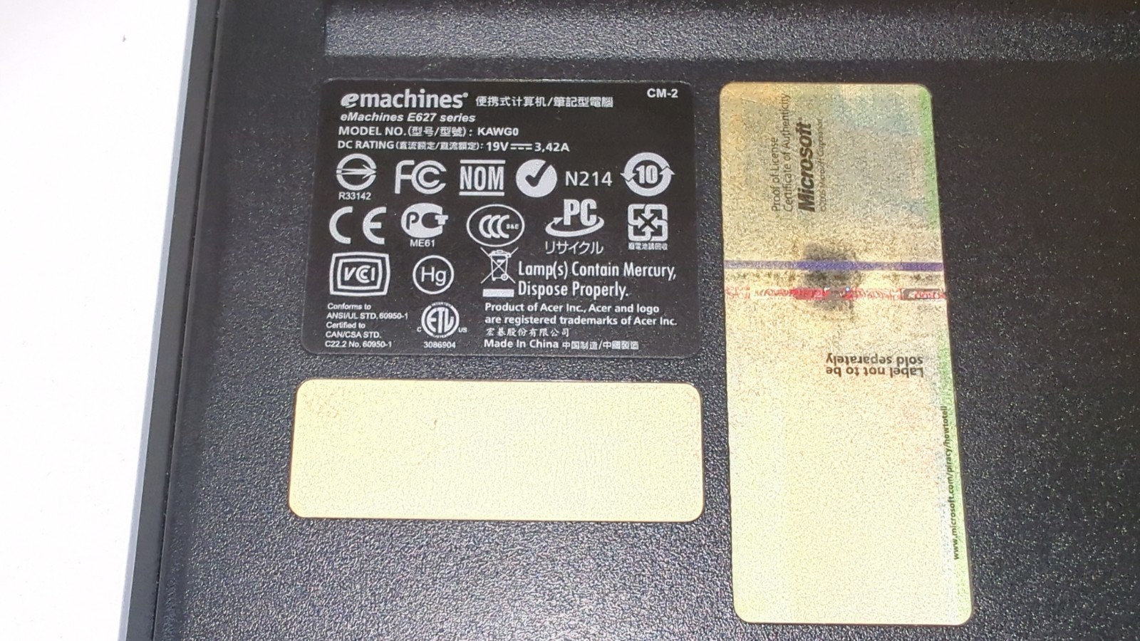 “Constitution” (eMachines E627) Athlon 64 X2 TK-42 4GB RAM 500GB SSHD Q4OS