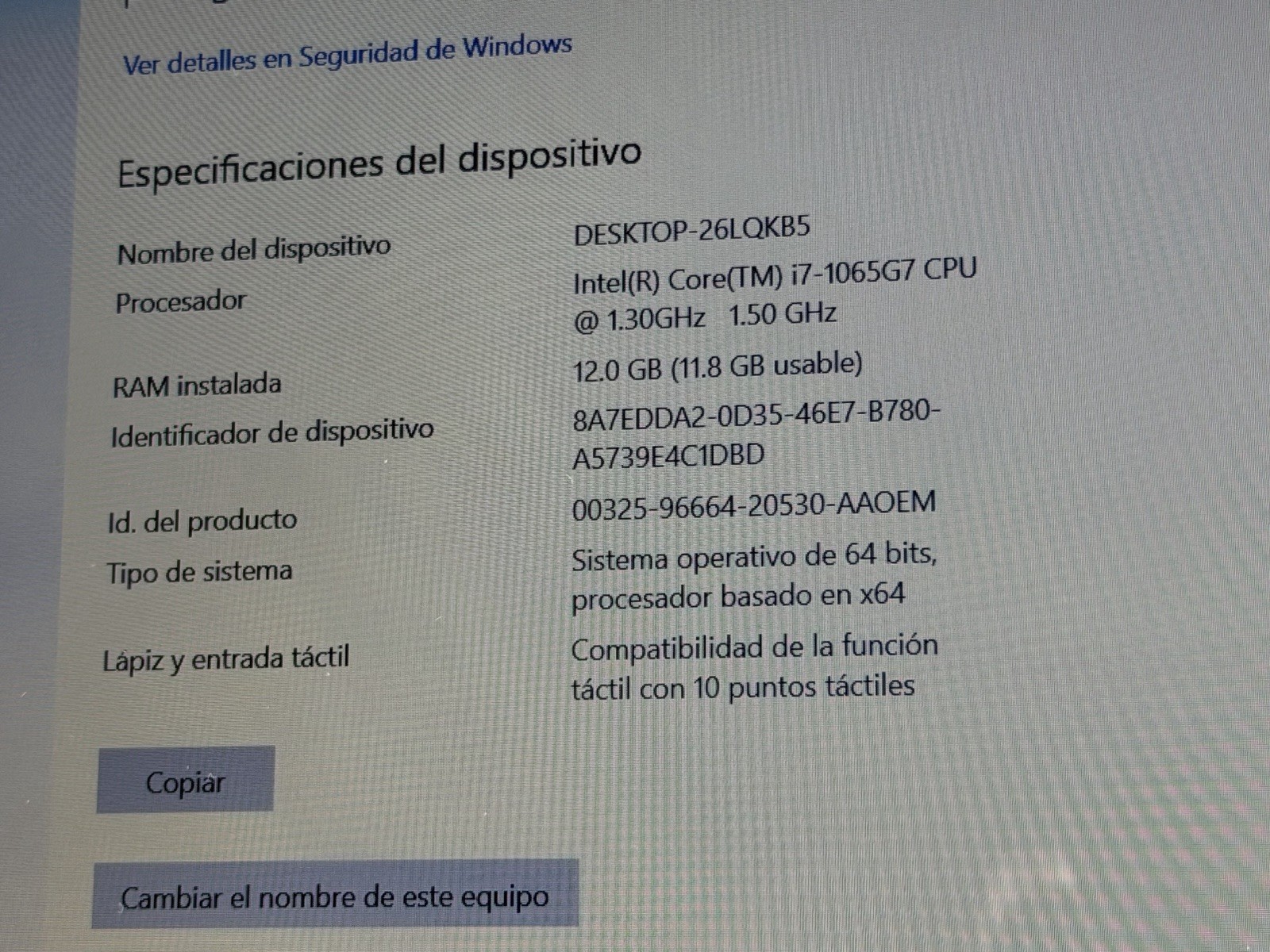 Dell Inspiron 3593 Laptop Intel Core i7 1065G7 1.3GHz 12GB RAM 1TB HDD W11P
