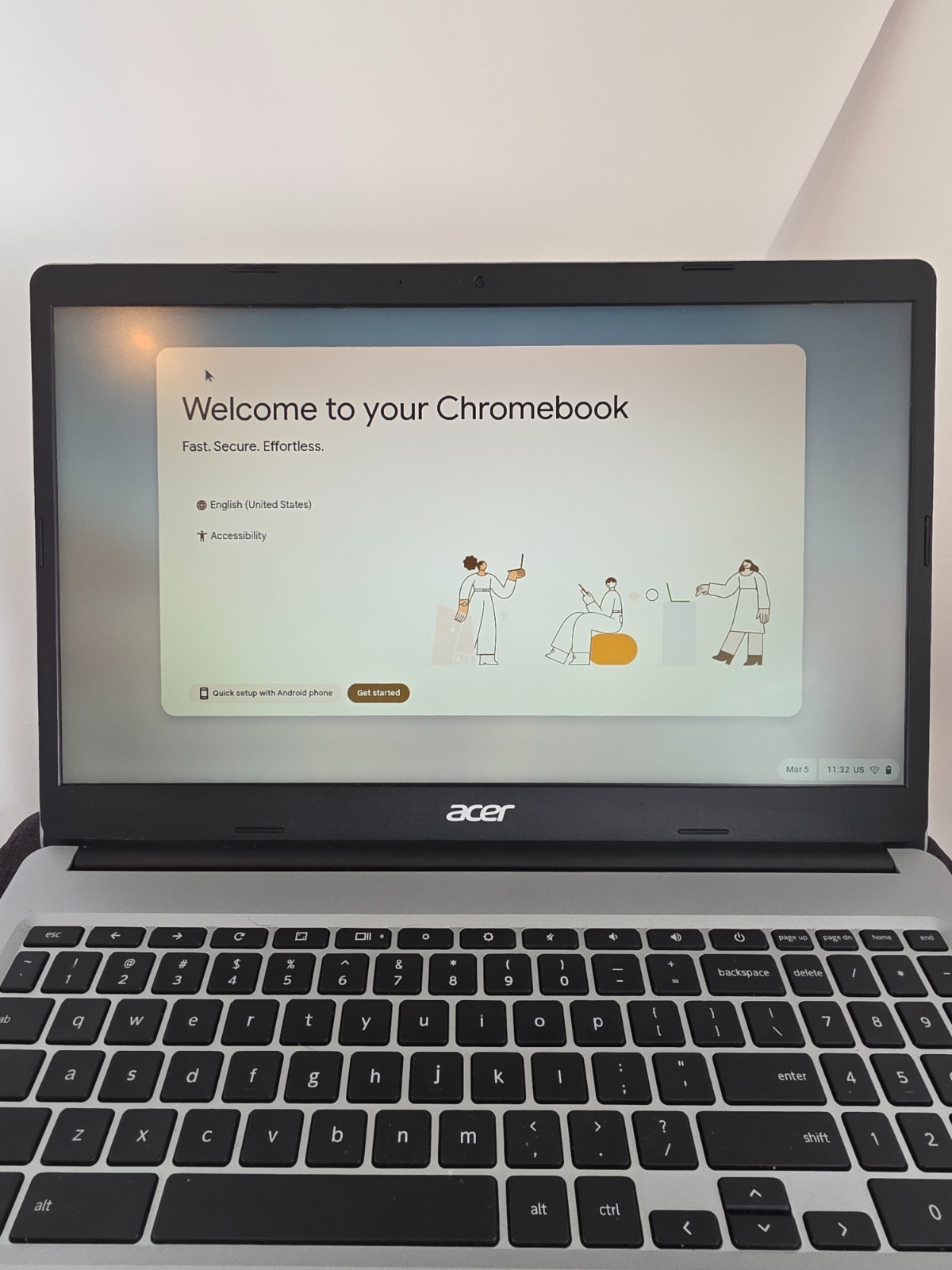 Acer Chromebook CB315-3H N19Q3 15.6 Laptop Chrome With Case And Cable WORKS