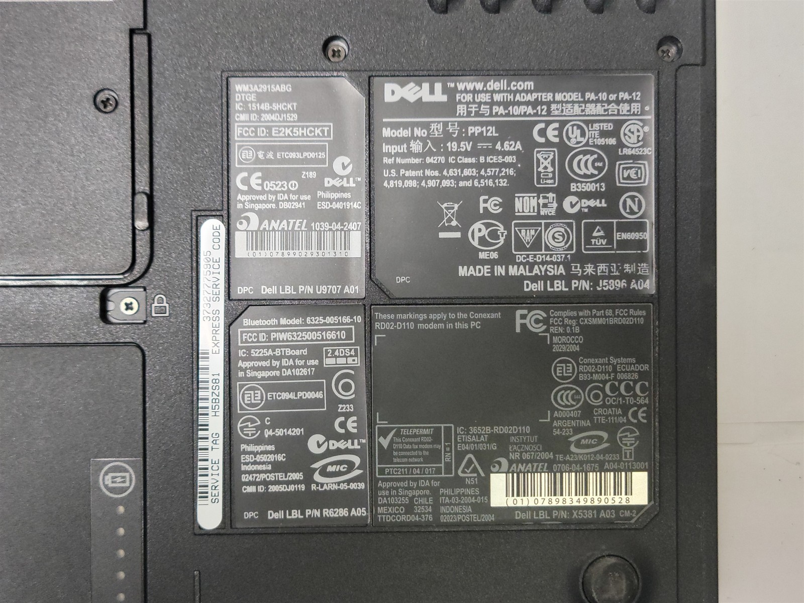 Dell Inspiron 6000 PP12L Windows XP Intel Pentium M 1.60 GHz 512 MB RAM