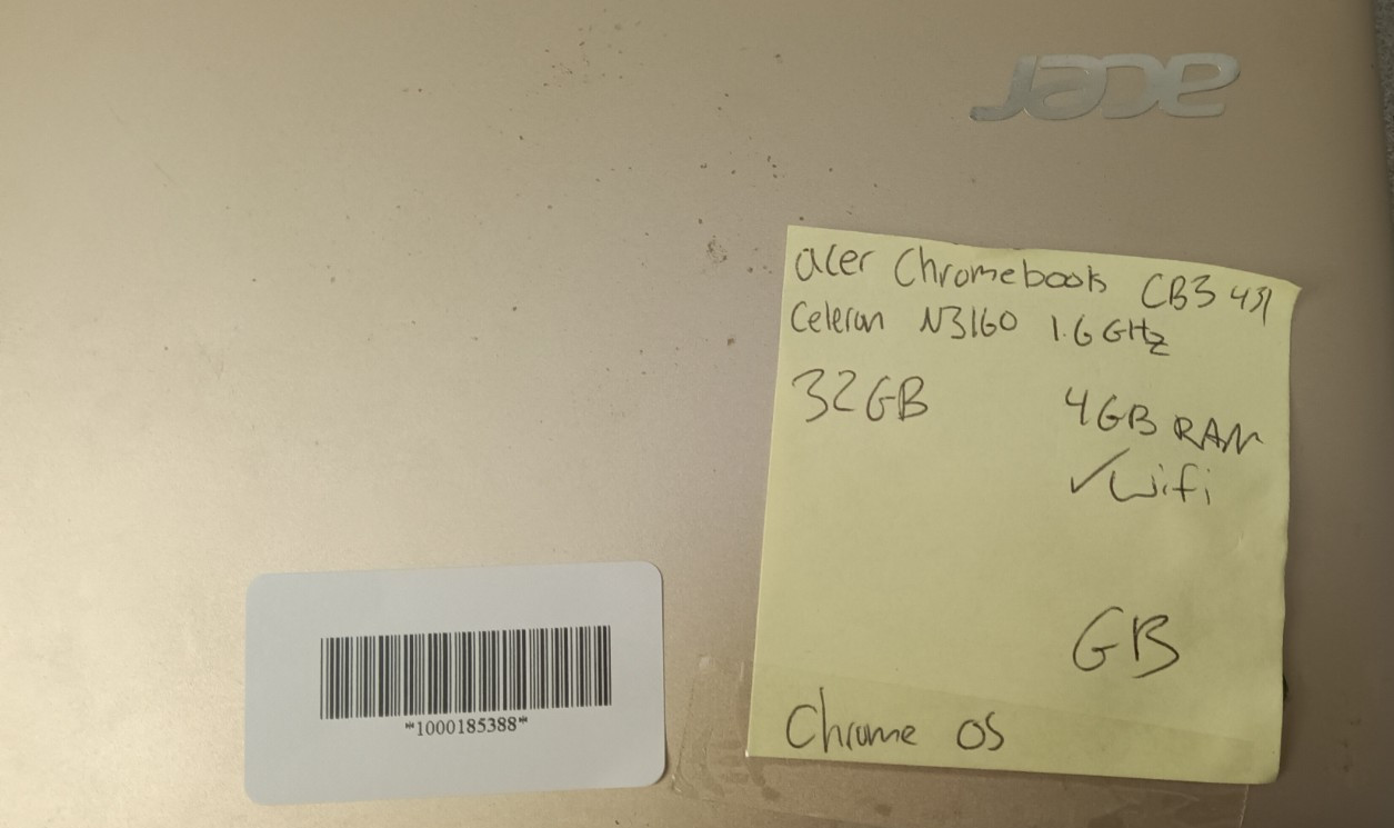 Acer Chromebook 14 CB3-431 14″ Celeron N3160 1.6GHz 4GB RAM 32GB SSD