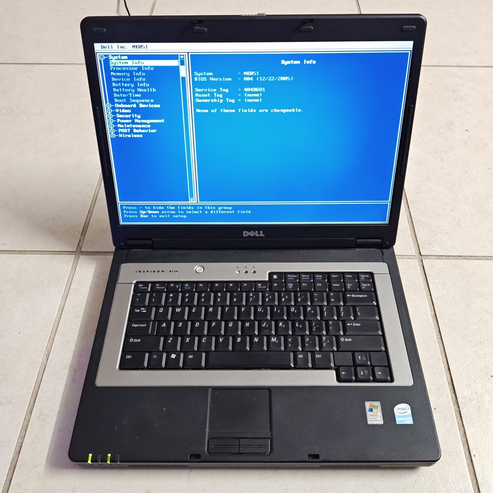 Dell Inspiron B130 14″ Laptop – NO HDD/512MB RAM – READ DESC #3887