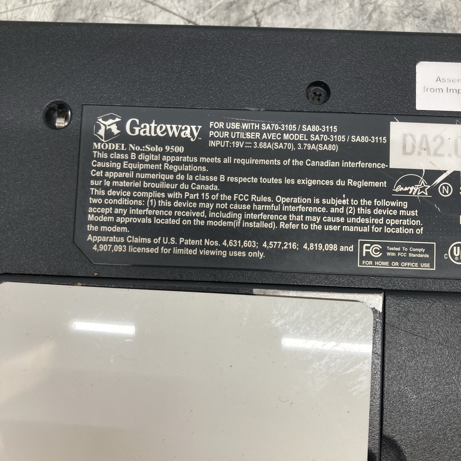 Vintage Gateway Solo 9500 Pentium III 850MHz 128MB no HDD Boot to BIOS