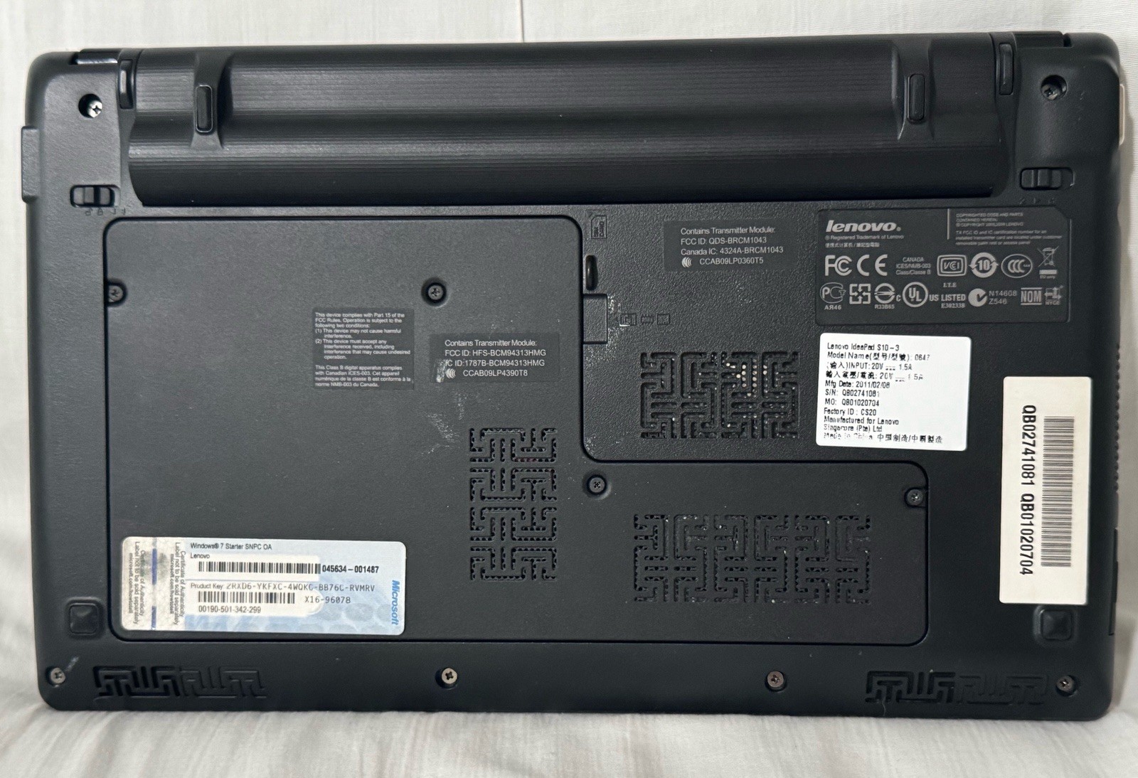 Lenovo IdeaPad S10-3 320GB HDD 14″ Intel Atom N455 1.66 GHz 1 GB Laptop Parts