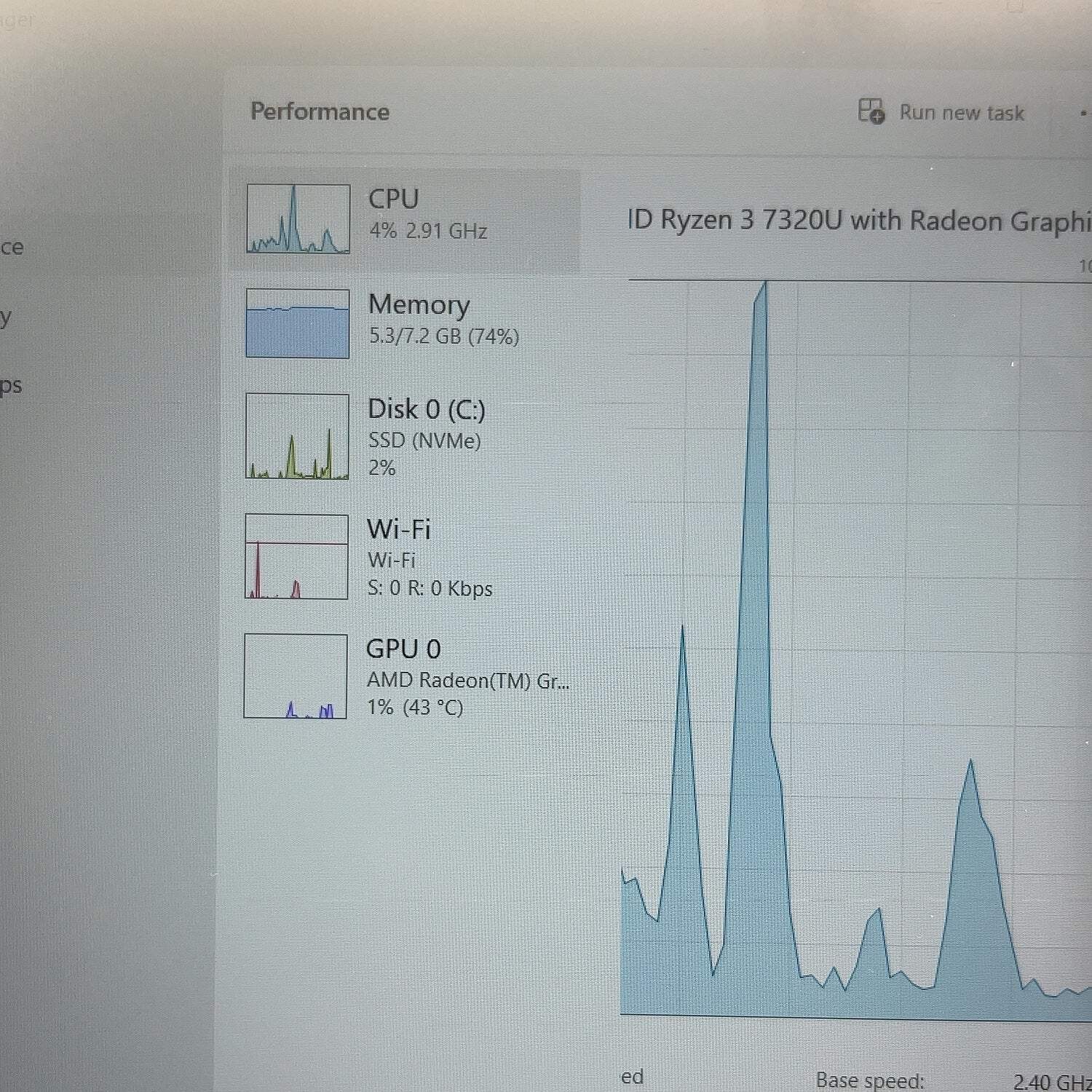 HP Laptop 15-FC0XXX 15.6″ Ryzen 3 7320U 2.4GHz 8GB RAM 256GB SSD