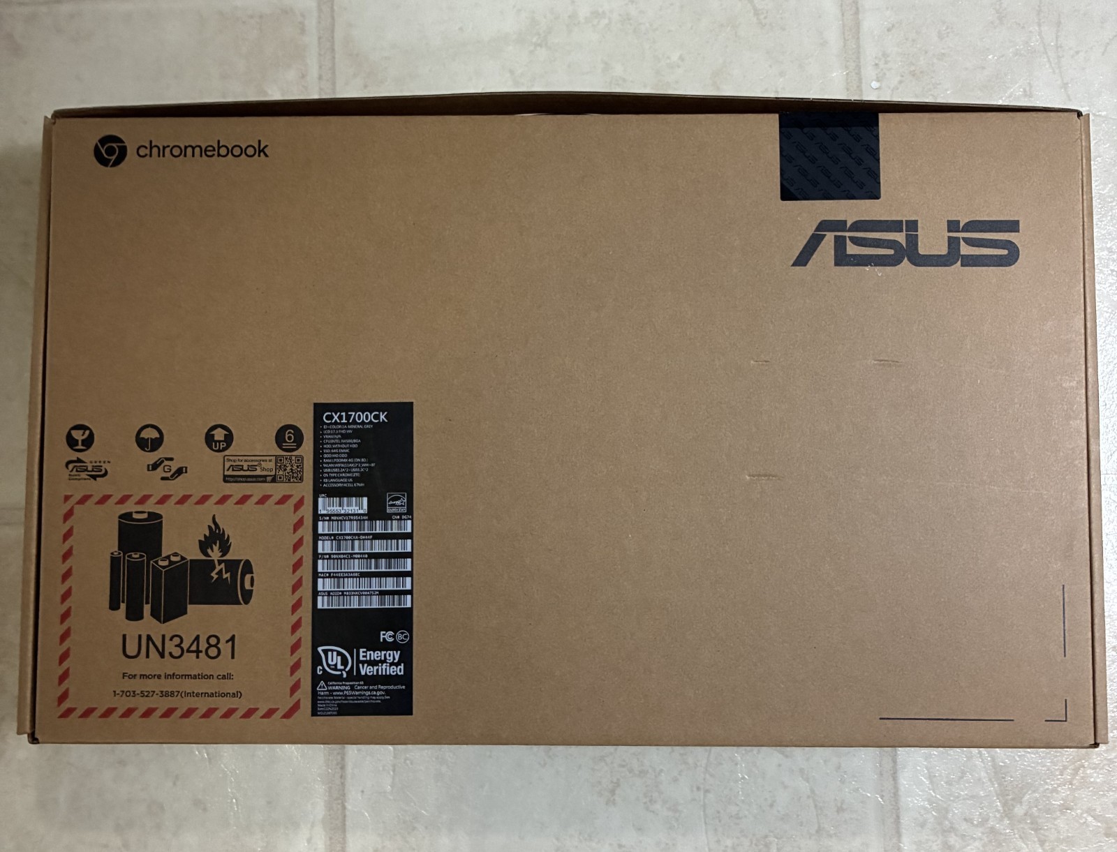 ASUS 17.3″ Screen Chromebook Computer CX1700CKA-DH44F Celeron N4500