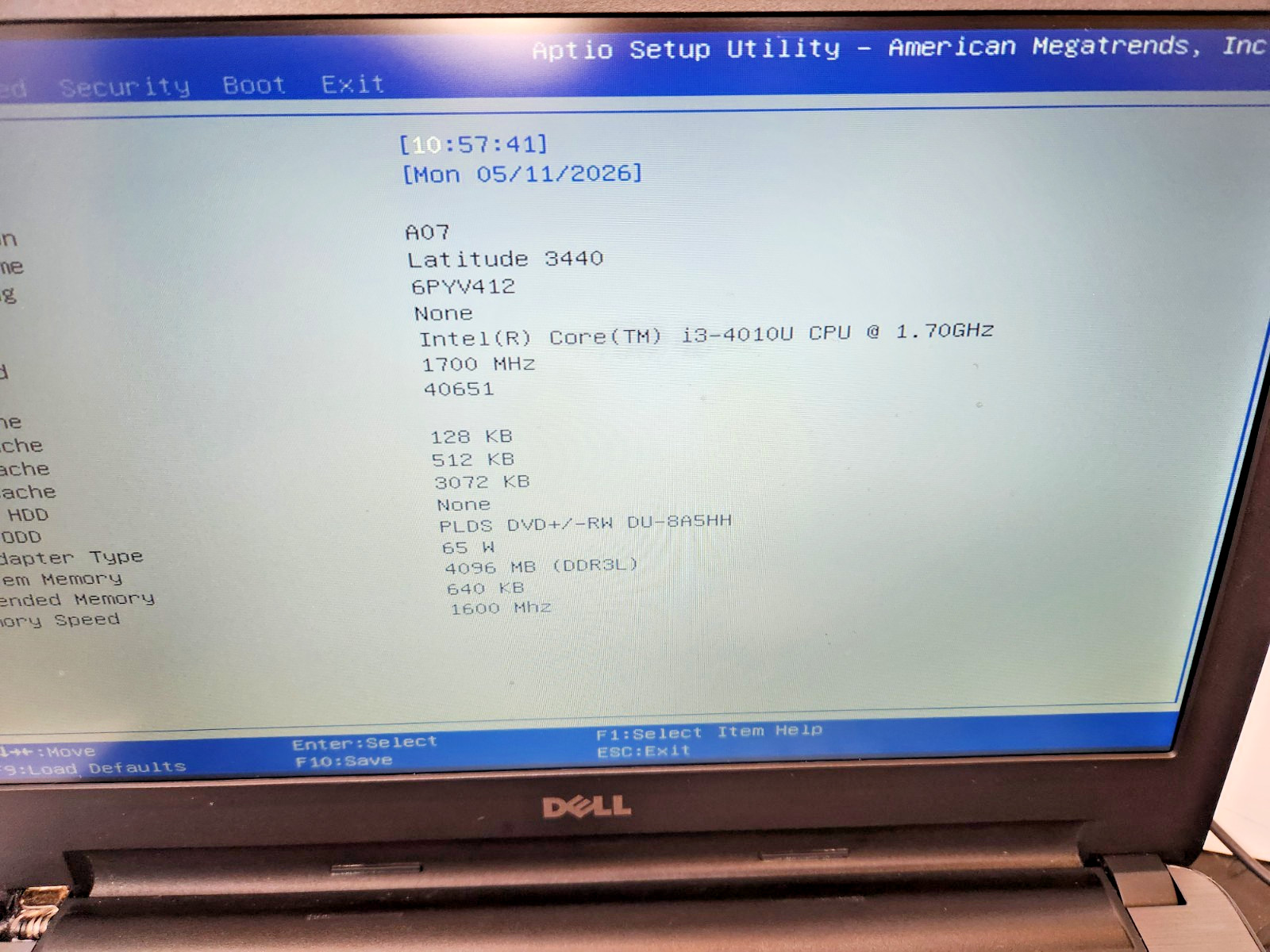 Dell Latitude 3440 14″ HD, i3-4010U 4GB RAM. No HDD