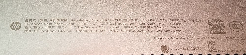HP Probook 645G4 AMD Ryzen 5 PRO 2500U w/Radeon Vega Gfx 8GB 256GB SSD Win 11
