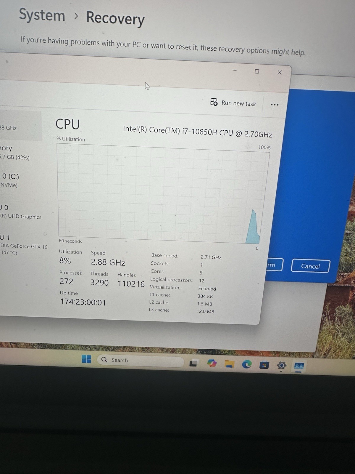 Lenovo ThinkPad X1 Extreme Gen 3 i7-10850H 16GB 256GB SSD GTX 1650 Ti WIN11P
