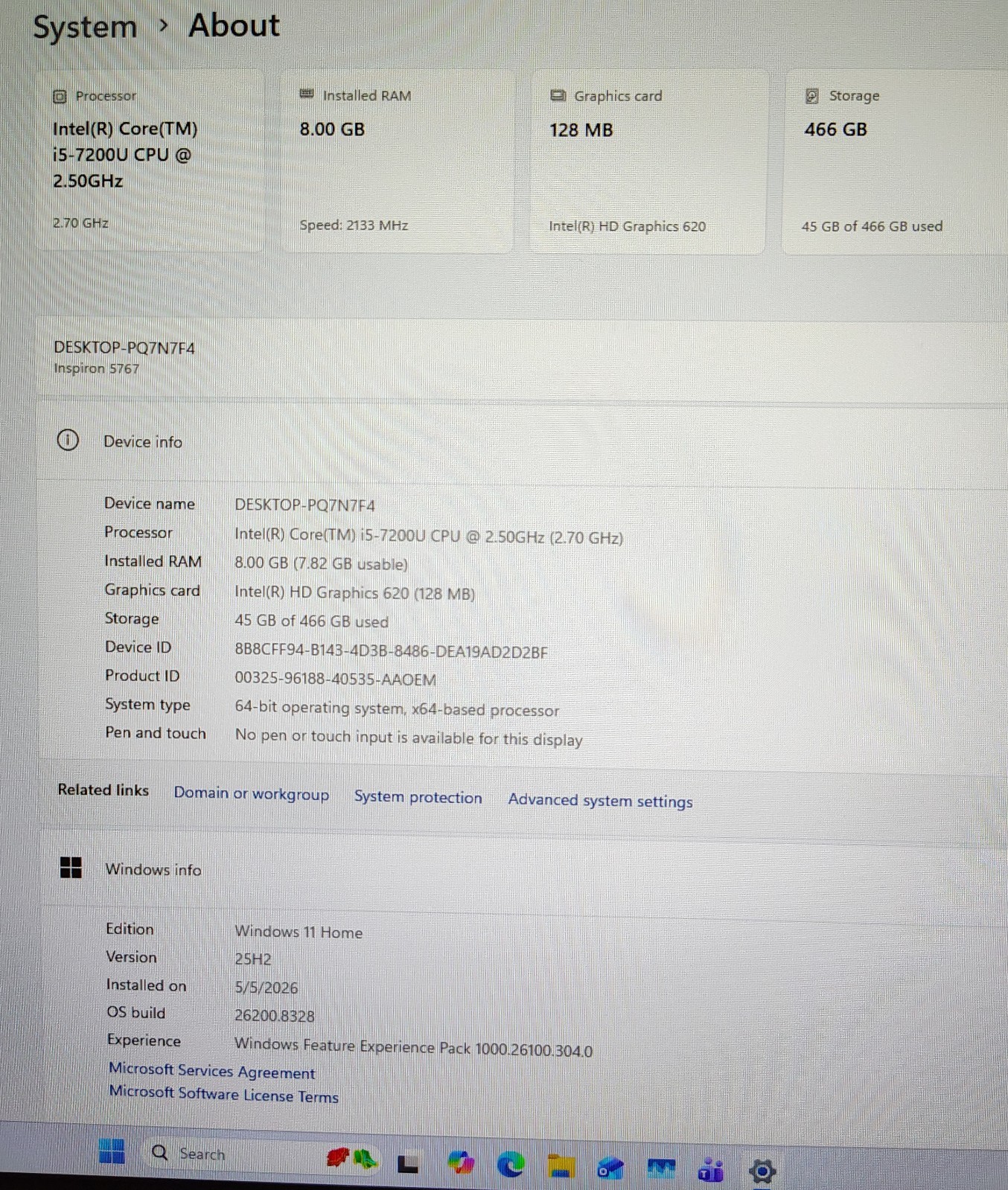 DELL 17.3″ FHD Laptop DVD-RW 500GB SSD 8GB RAM Intel i5-7200U New Battery Win 11