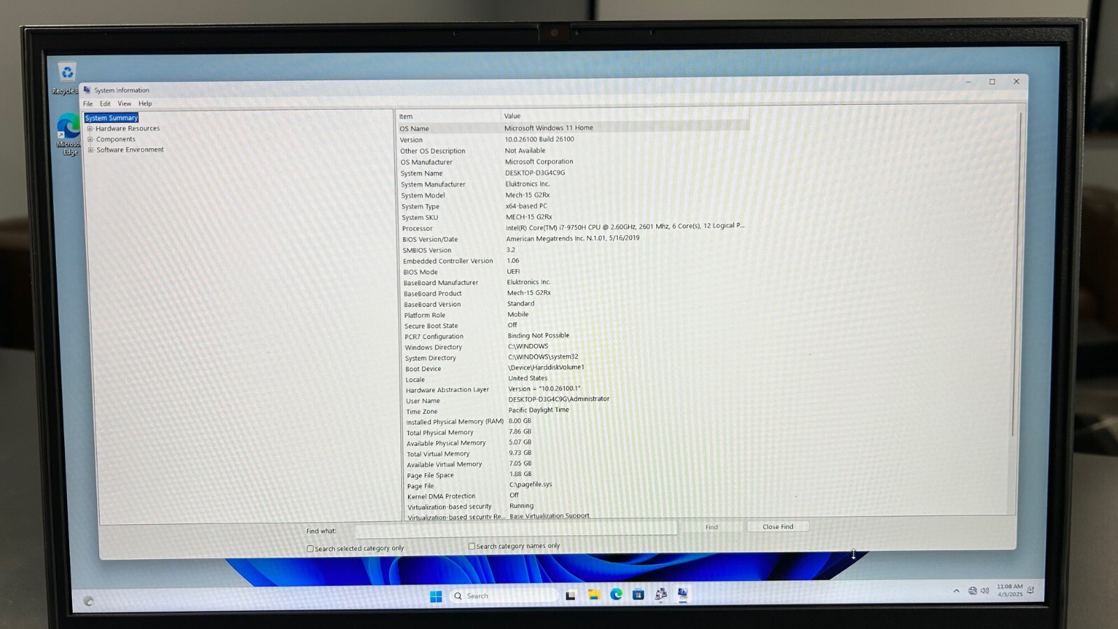 Eluktronics MECH 15 G1Rx gaming laptop. i7 9750H GTX 1660 ti, FHD 144Hz W 11