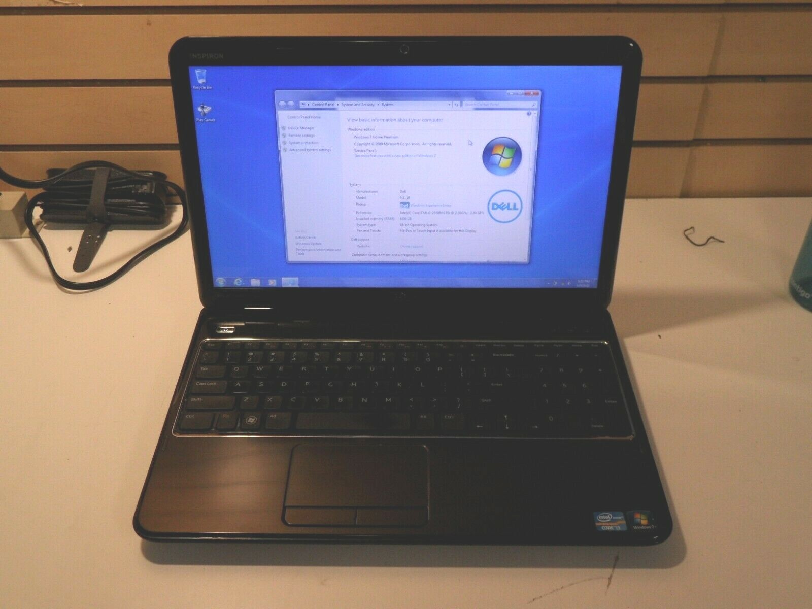 Dell Inspiron 15R N5110 Laptop 4 Parts Booted Windows 500GB Hard Drive Wiped *