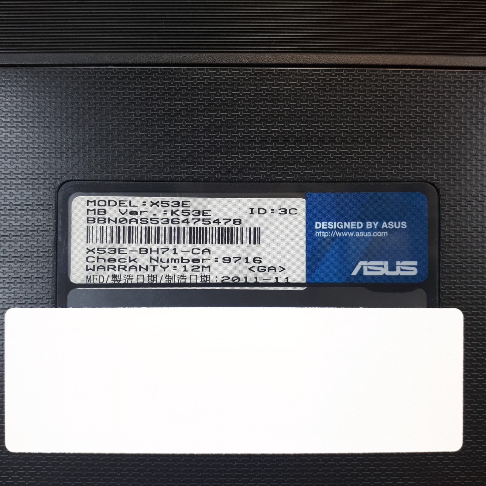 Asus X53E 15.6″ Laptop i7-2670QM 6GB RAM 750GB HDD DVD Linux Mint Cinnamon H4081