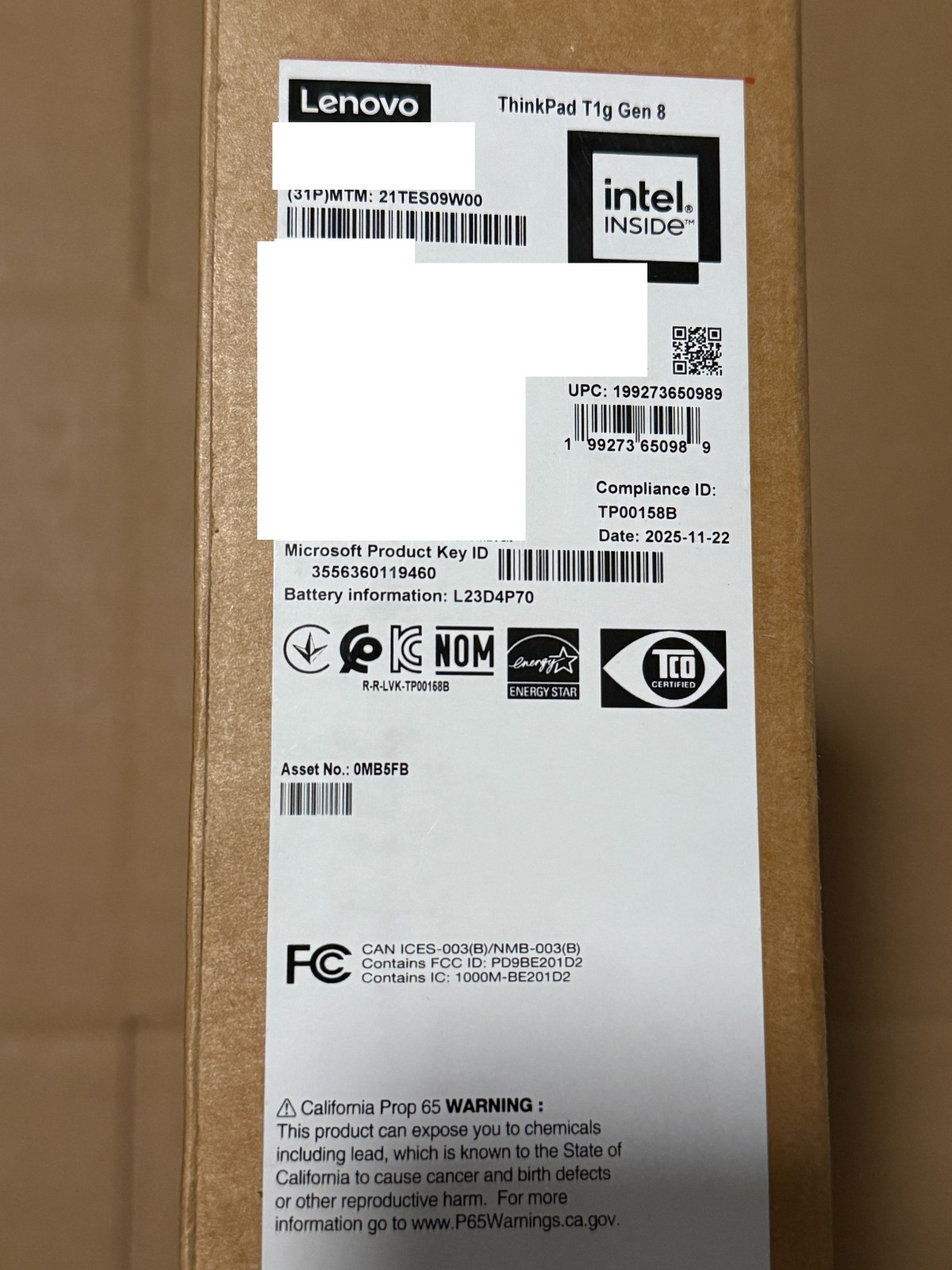 Lenovo T1g Gen 8 16″ ThinkPad Ultra 7 265H 64gb LPDDR5x-8533 1tb Gen5 SSD 5070