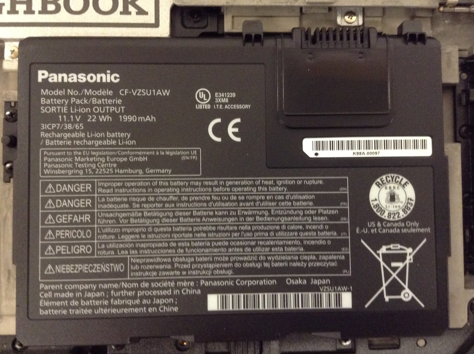Panasonic Toughbook CF-33 MK1 12″ Touch i7-7600U 16GB 512GB, 2x Batt, 13K Hours