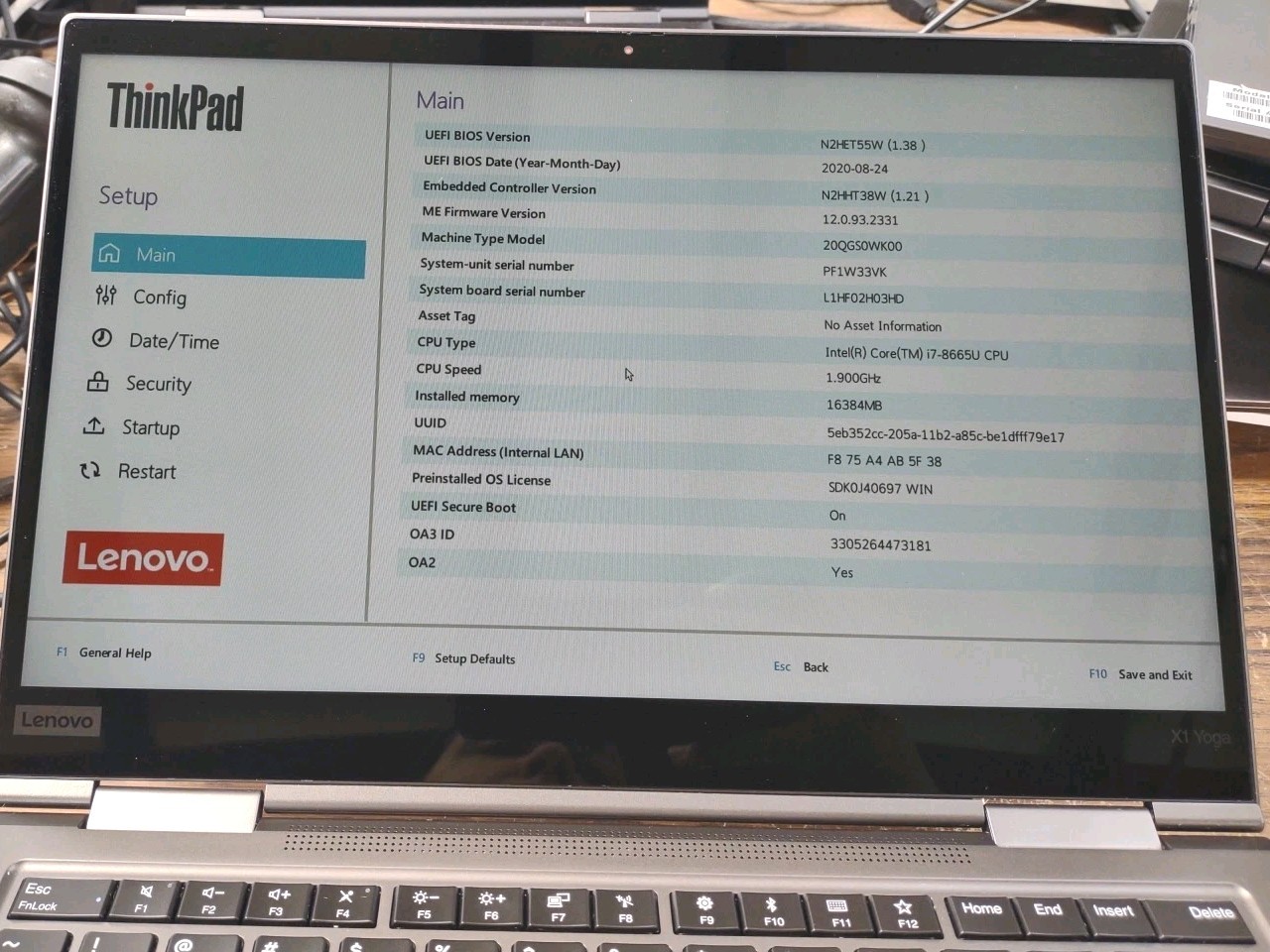 Lenovo ThinkPad X1 Yoga 4th Gen 14″ W/16GB, 256GB, i7-8665U, Touch, Stylus.