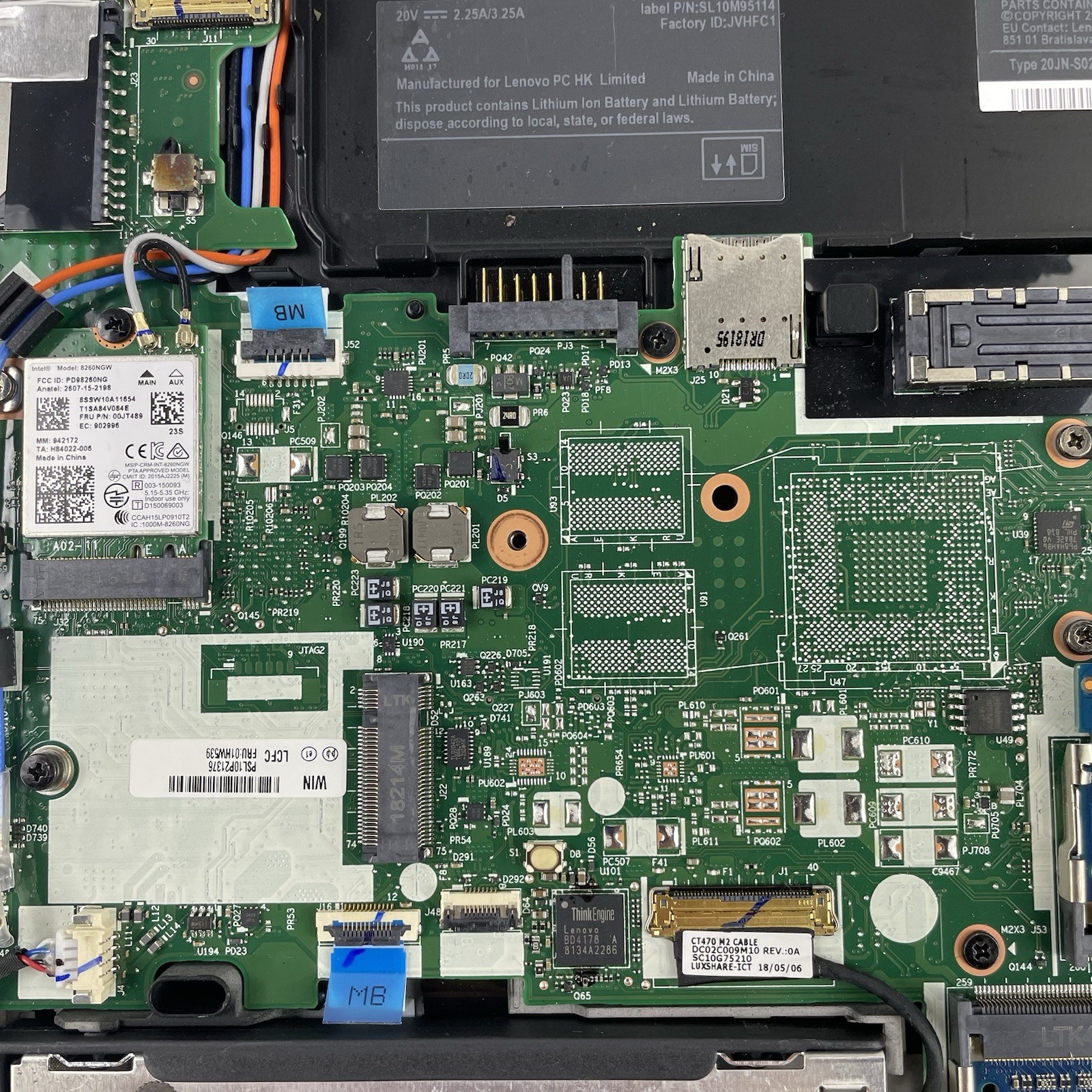 Lenovo ThinkPad T470 14″ i5-6300U 2.40 GHz 8 GB RAM No SSD/OS/AC/Battery