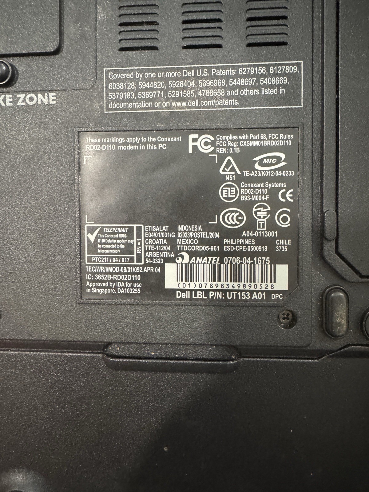 Dell Inspiron 1501 Laptop FOR PARTS / NOT WORKING As-Is