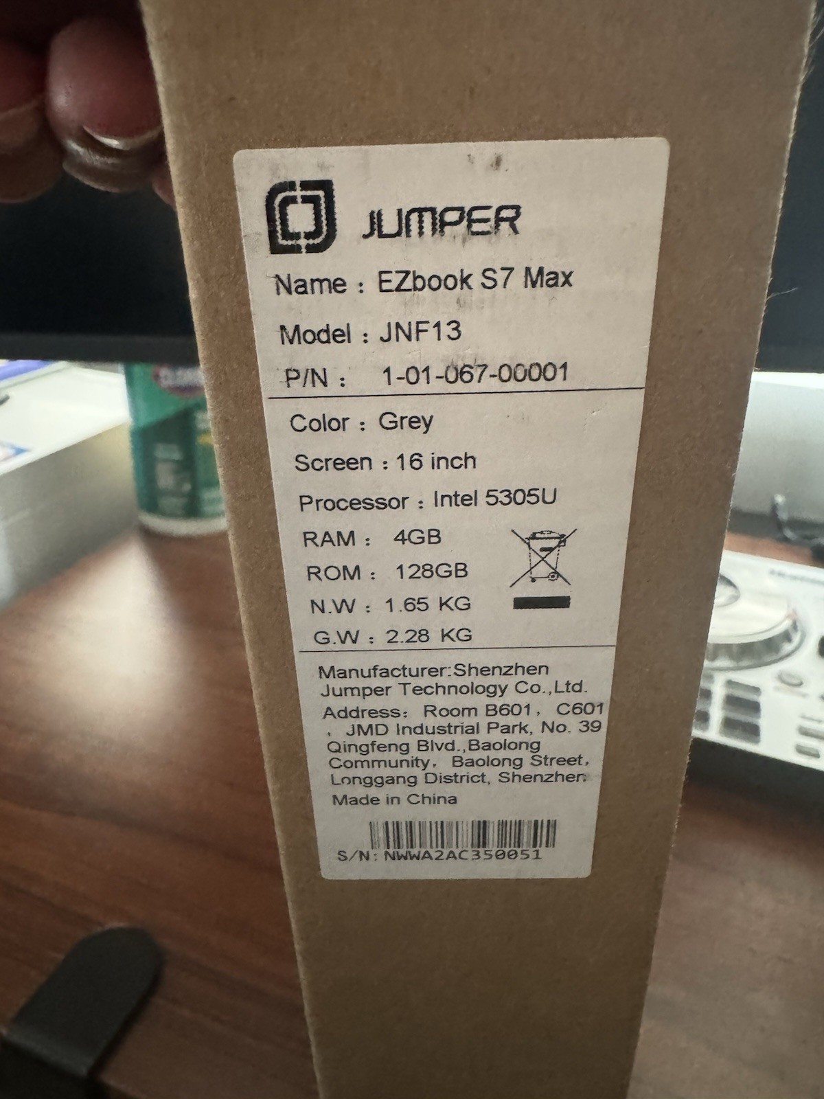Jumper EZbook S7 Max 16″ JNF13 12GB RAM 128GB SSD