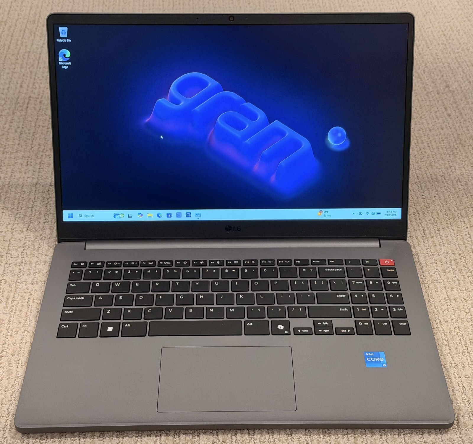 LG Gram Book 15.6 FHD I5-1334U 16Gb 256Gb NVMe SSD Win11 15U50T