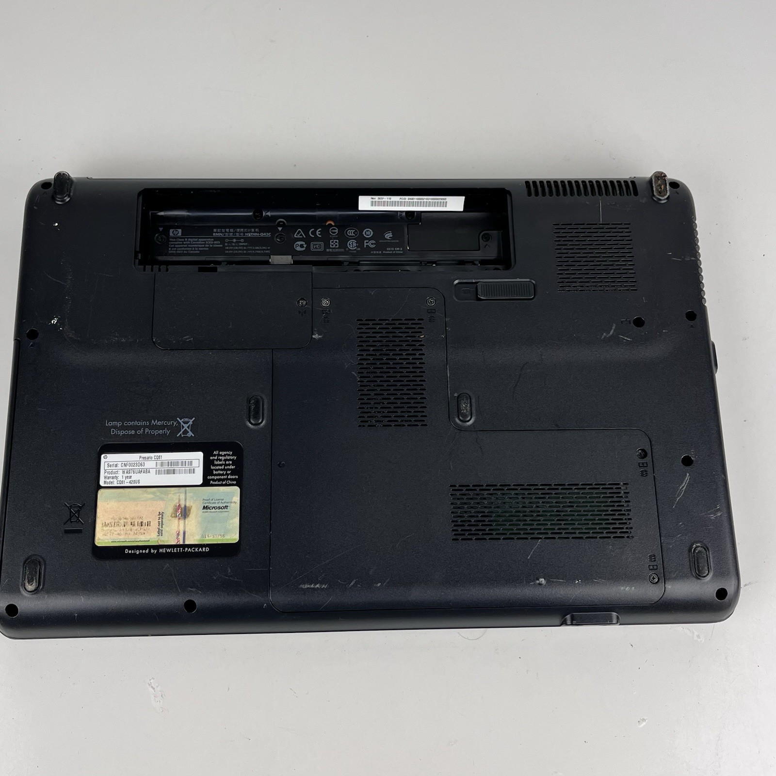 HP PRESARIO CQ61 Laptop Untested