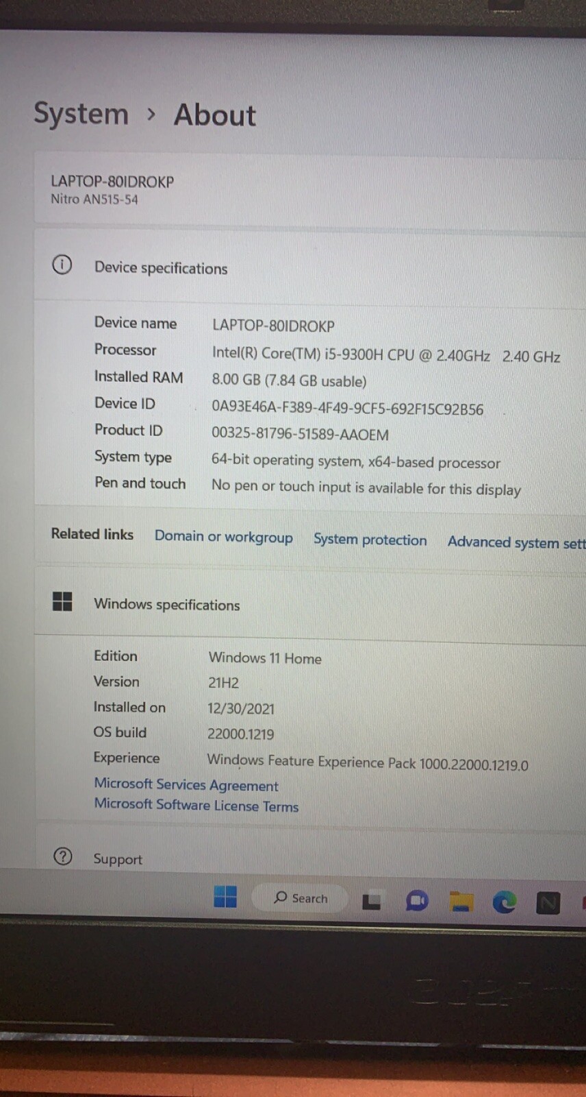 Acer Nitro 5 AN515 15.6″ (512GB SSD, Intel Core i5 9th Gen., 4.10 GHz, 8GB)…