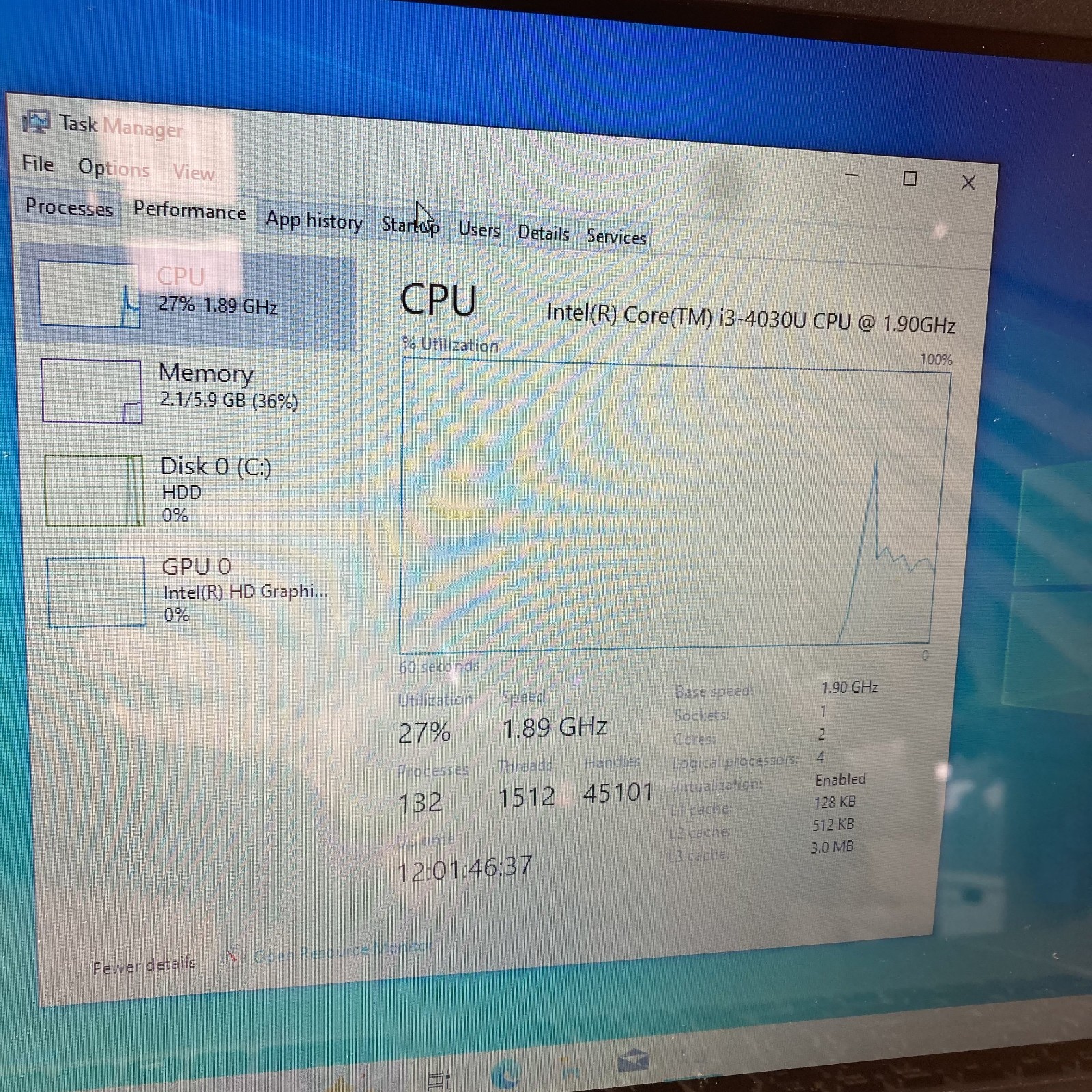 Acer Aspire V3-572P-326T 15.6″ Touch Laptop i3-4030U 1.90GHz 1TB HDD Screen Iss