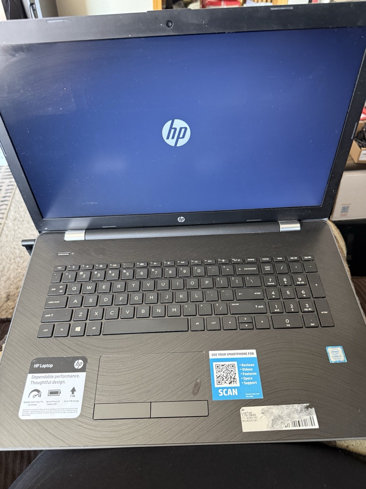 HP 17-BS051OD | INTEL CORE I3-7100U 2.40GHZ | 1tb | 6GB | Win 10