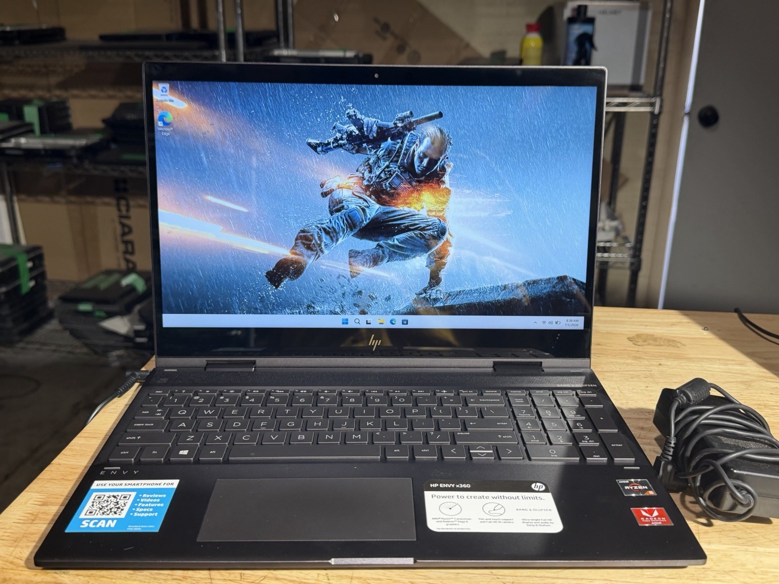 HP Envy x360 15.6” Touchscreen Ryzen 5 2500U 16GB RAM 512GB SSD New Battery