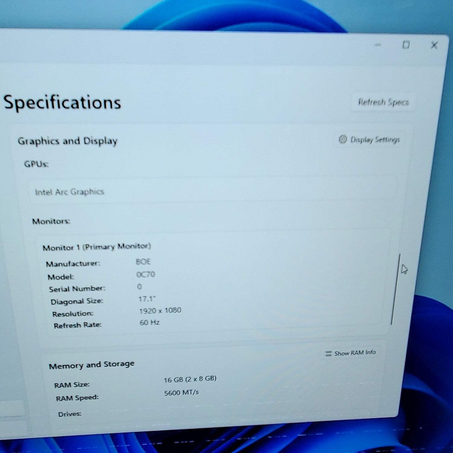 HP Envy 17″ Core Ultra 7 155H 1.4GHz 16GB RAM 1TB SSD READ