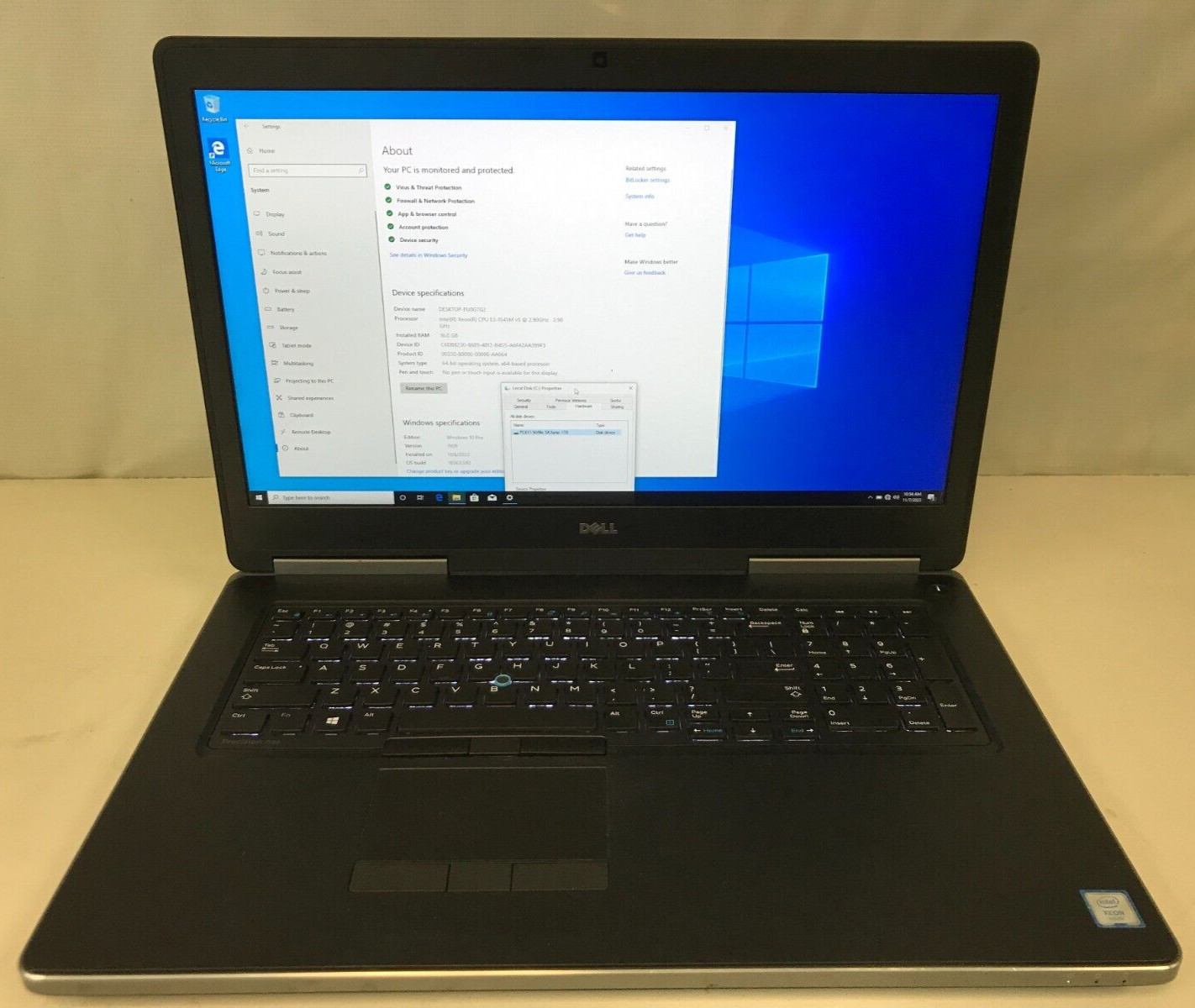 Dell Precision 7720 / 17.3″ / Intel Xeon E3-1545M V5 2.9GHz / 16GB RAM / 1TB SSD
