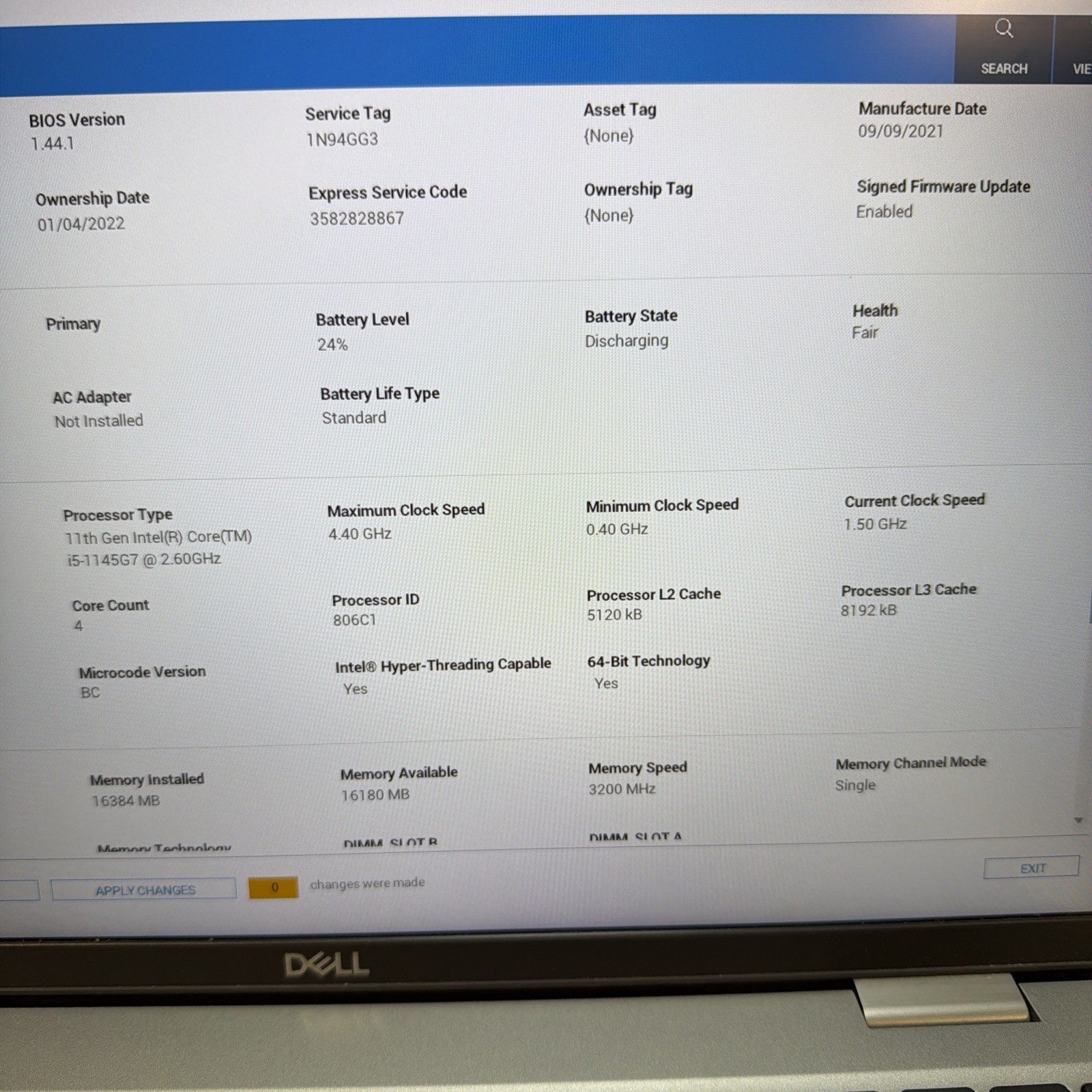 Dell Latitude 5520 i5-1145G7 16GB 512GB SSD 15″ FHD Win11