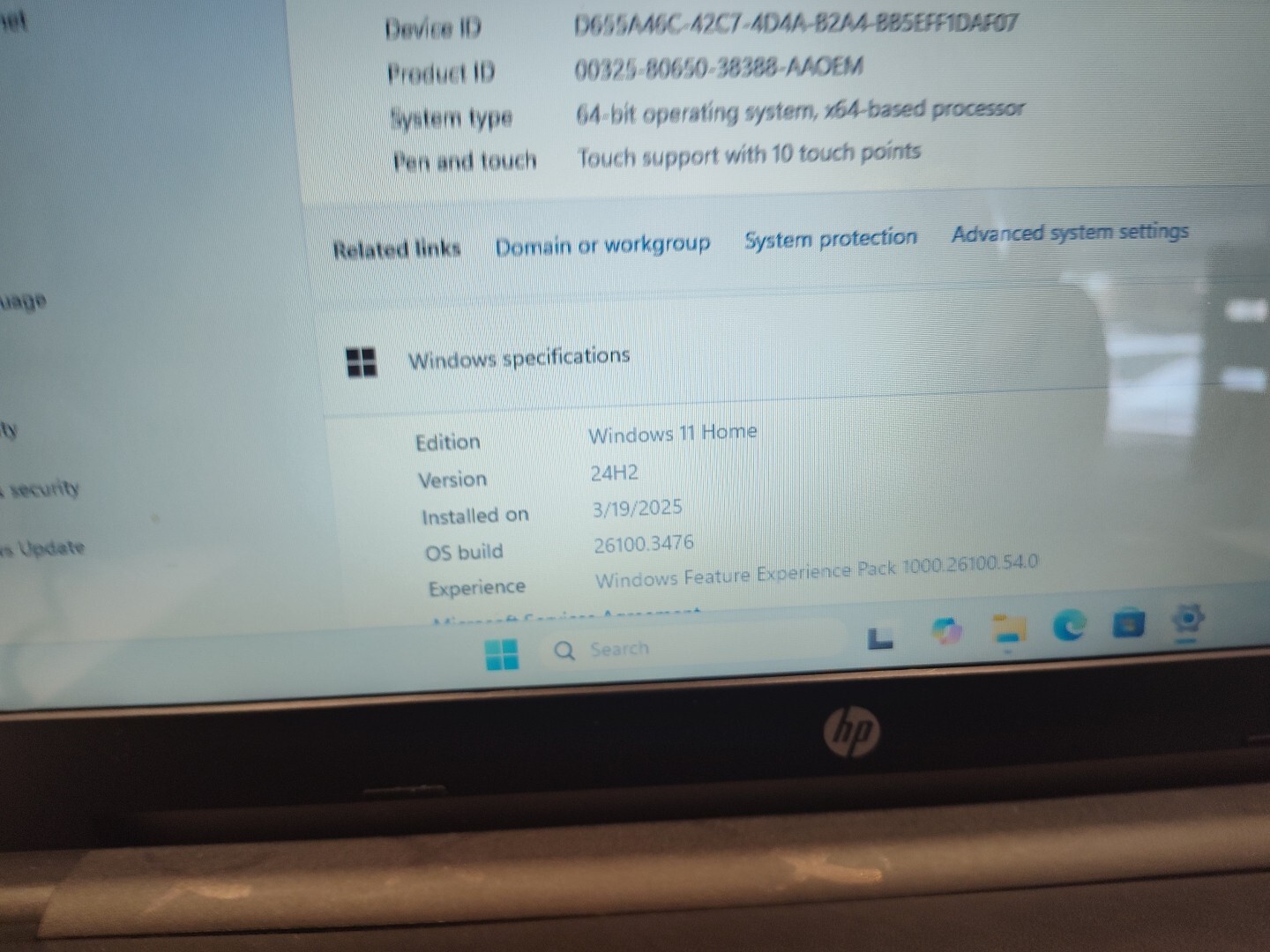 HP 15-AY009DX | INTEL CORE I3-6100U 2.30GHZ 250 GB SSD 6GB (READ DESCRIPTION)