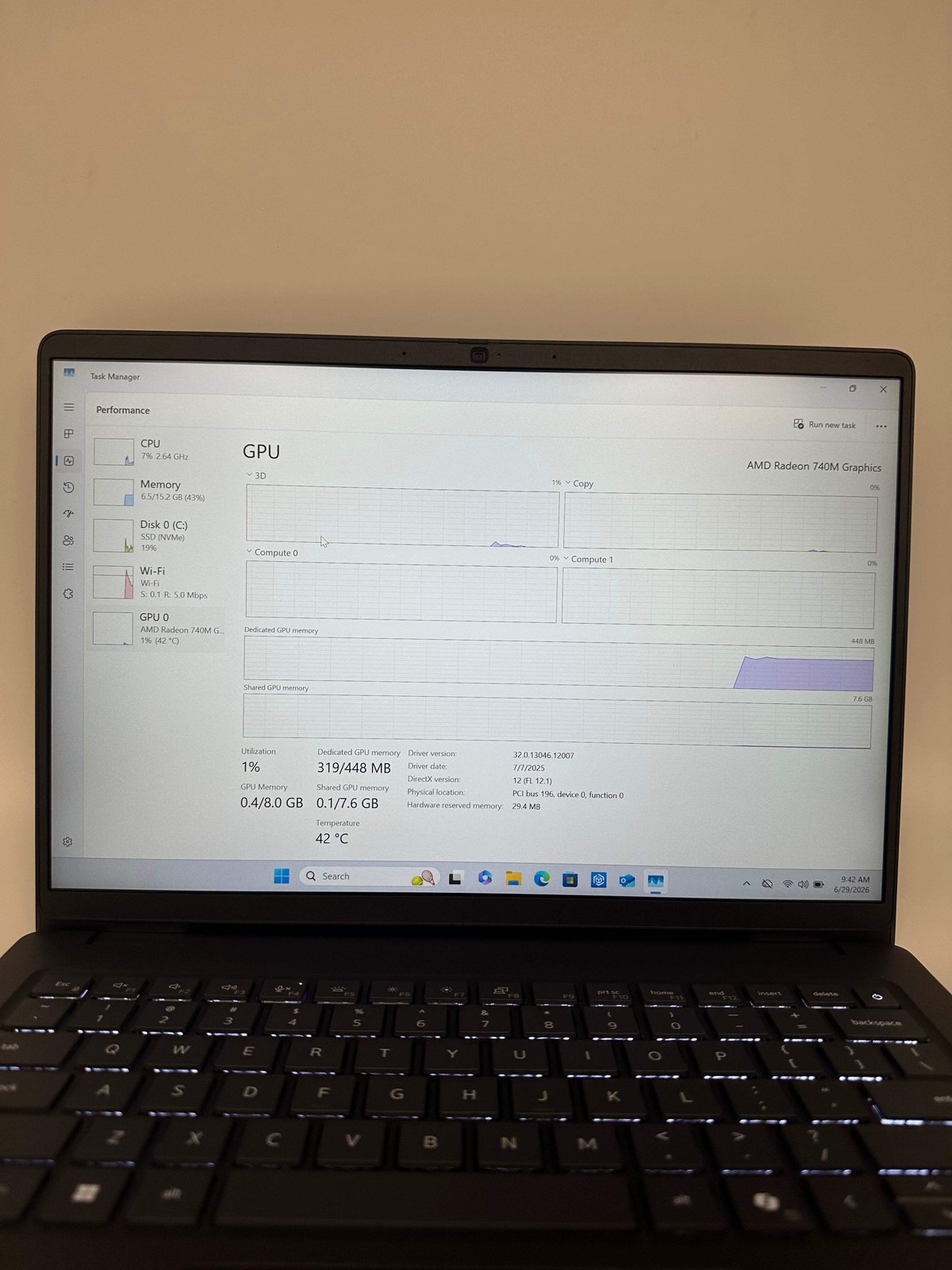 Dell Pro 14 Pc14255 Laptop 14-inch AMD Ryzen 5 16GB RAM 256GB – Used – A