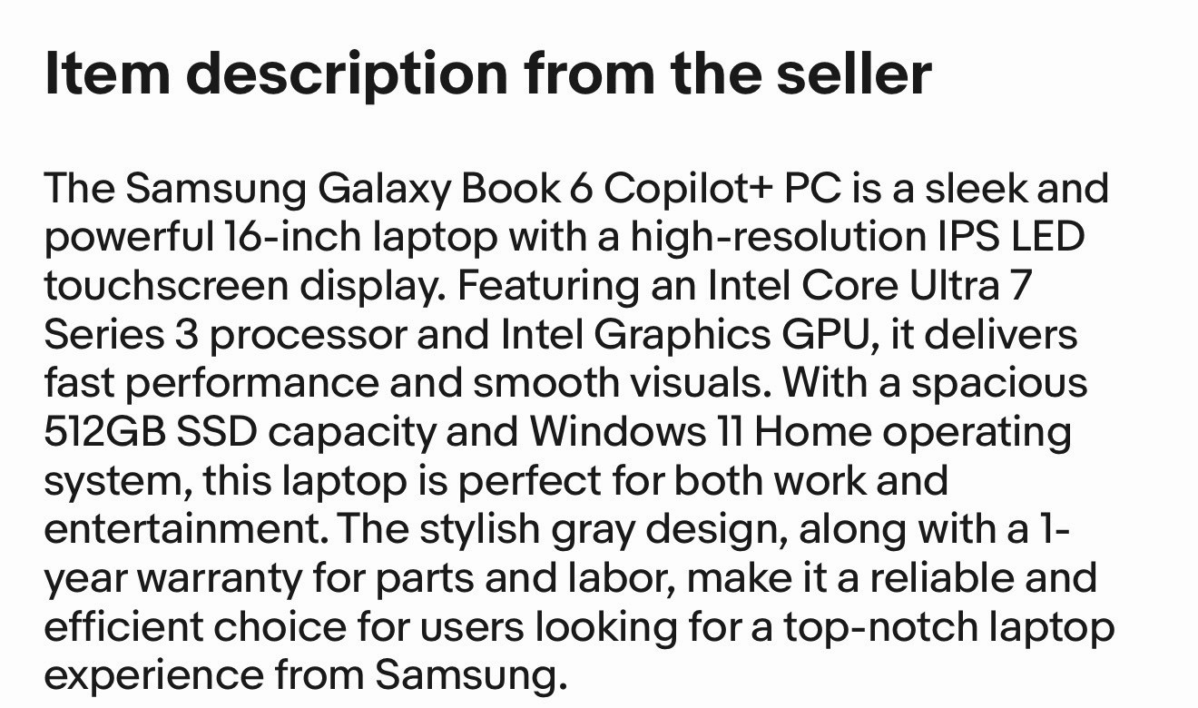 Samsung – Galaxy Book6 – Copilot+ PC – 16″ IPS LED Touch Screen Laptop – Inte…