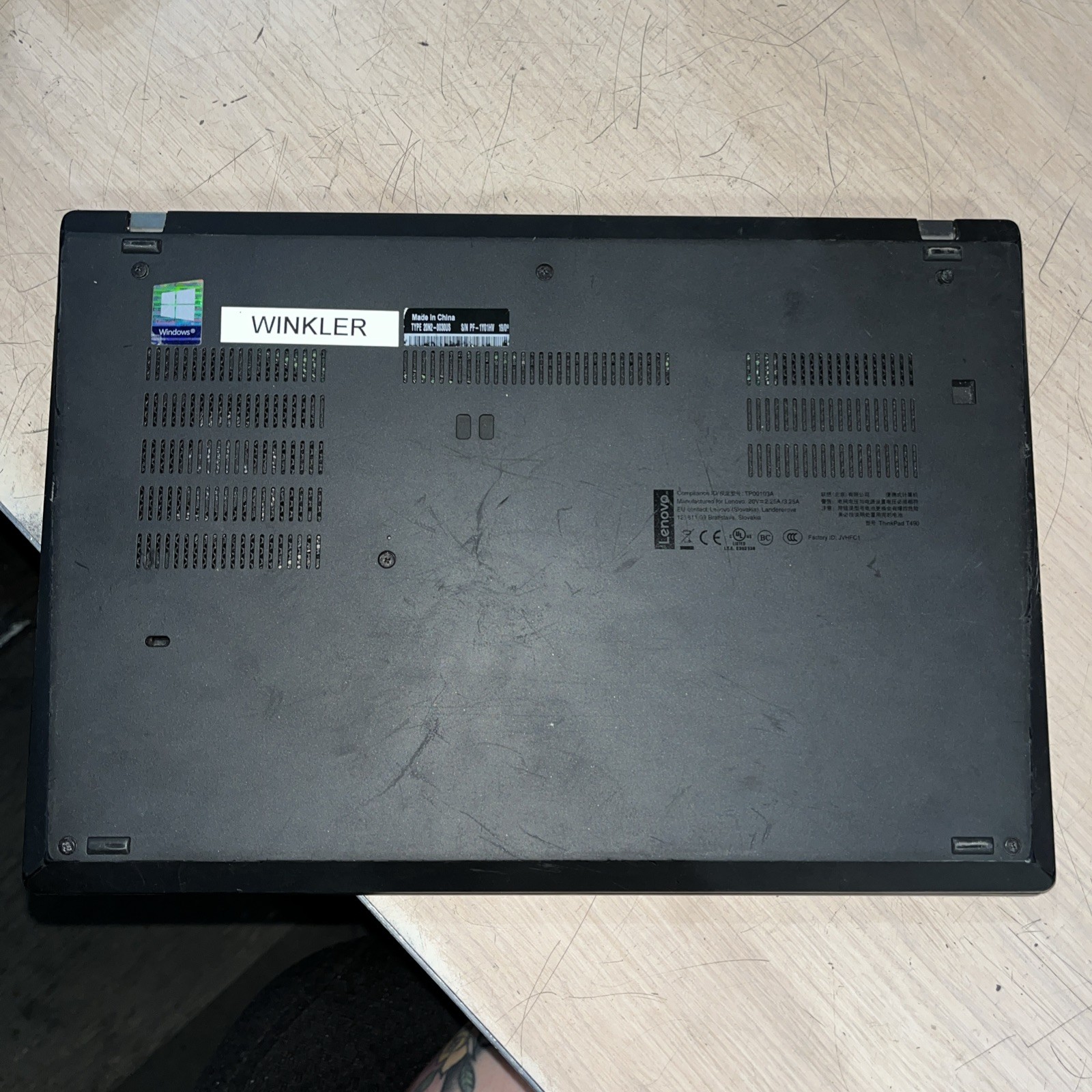 LENOVO THINKPAD T490 INTEL CORE I7-8565U 1.80GHZ 16GB RAM NO HD